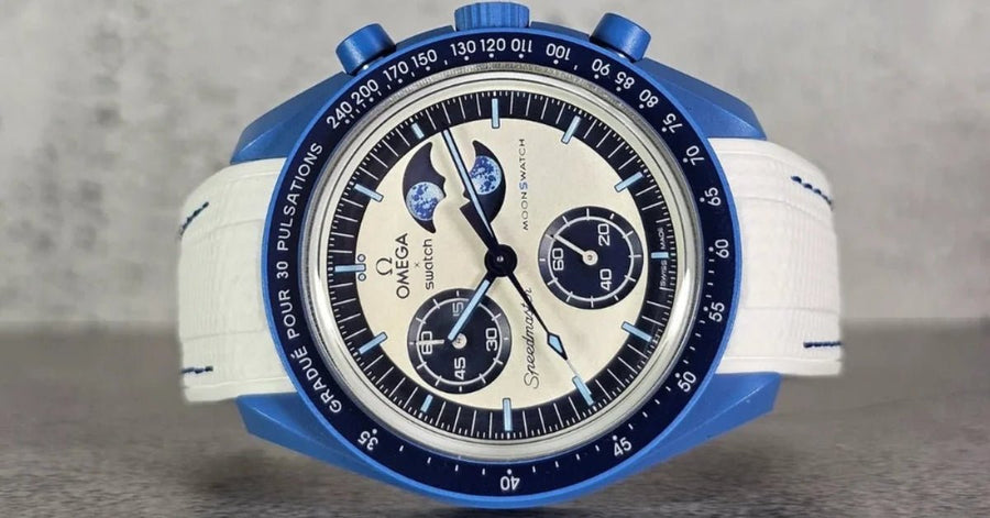 Omega X Swatch MoonSwatch Mission to EarthPhase Moonshine Gold Strap Guide – Best Rubber Straps & Fit - Helvetus