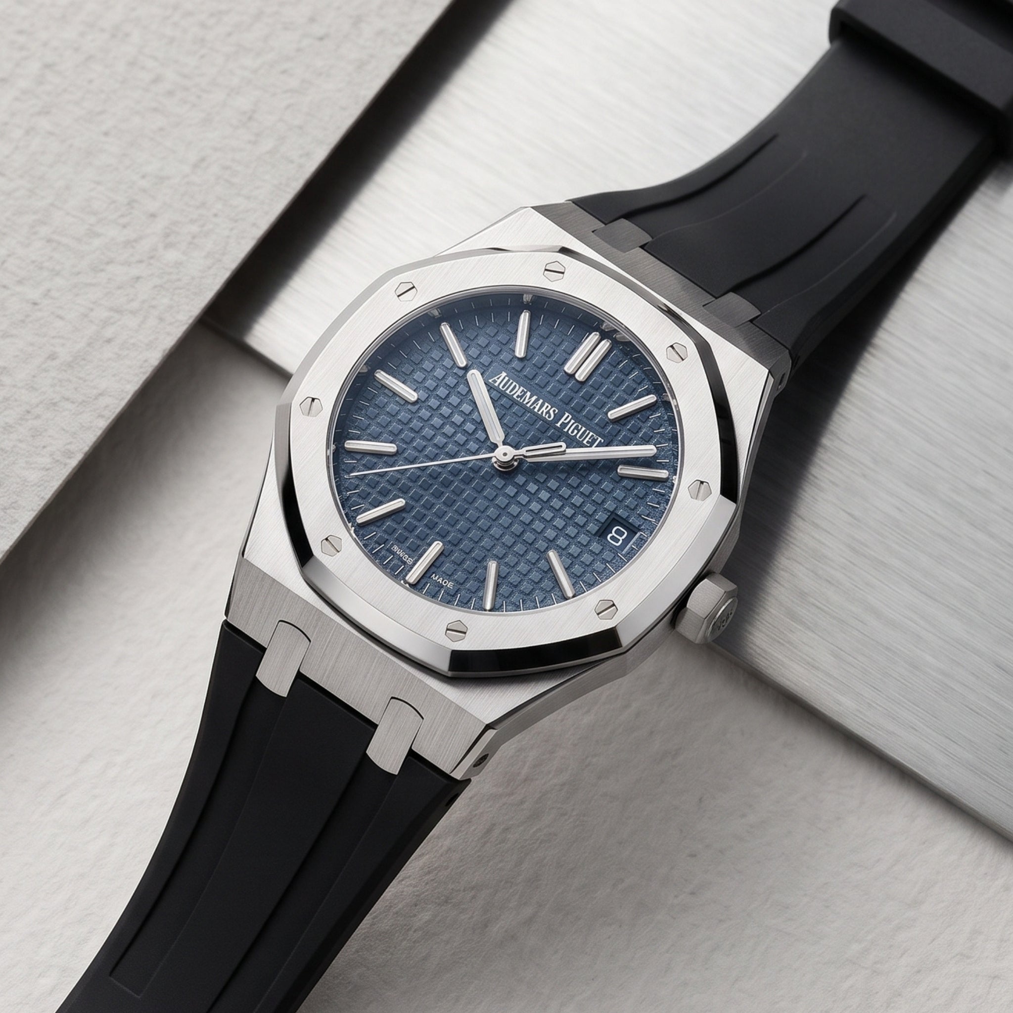 Rubber Strap - For all Audemars Piguet Royal Oak 41mm - Black