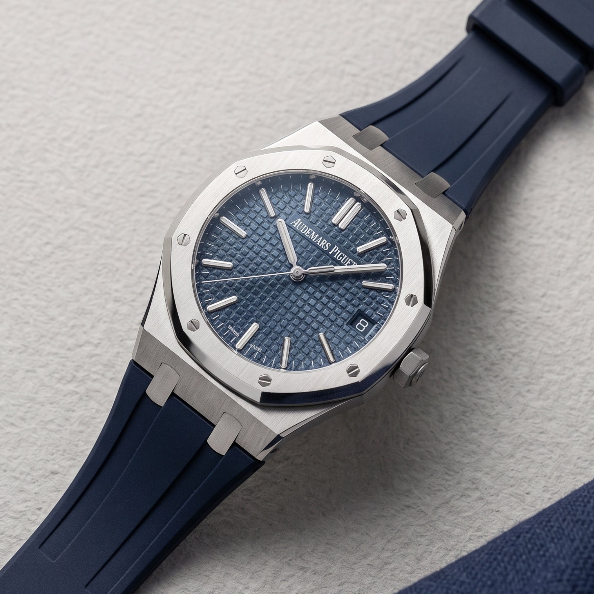 Rubber Strap - For all Audemars Piguet Royal Oak 41mm - Navy Blue