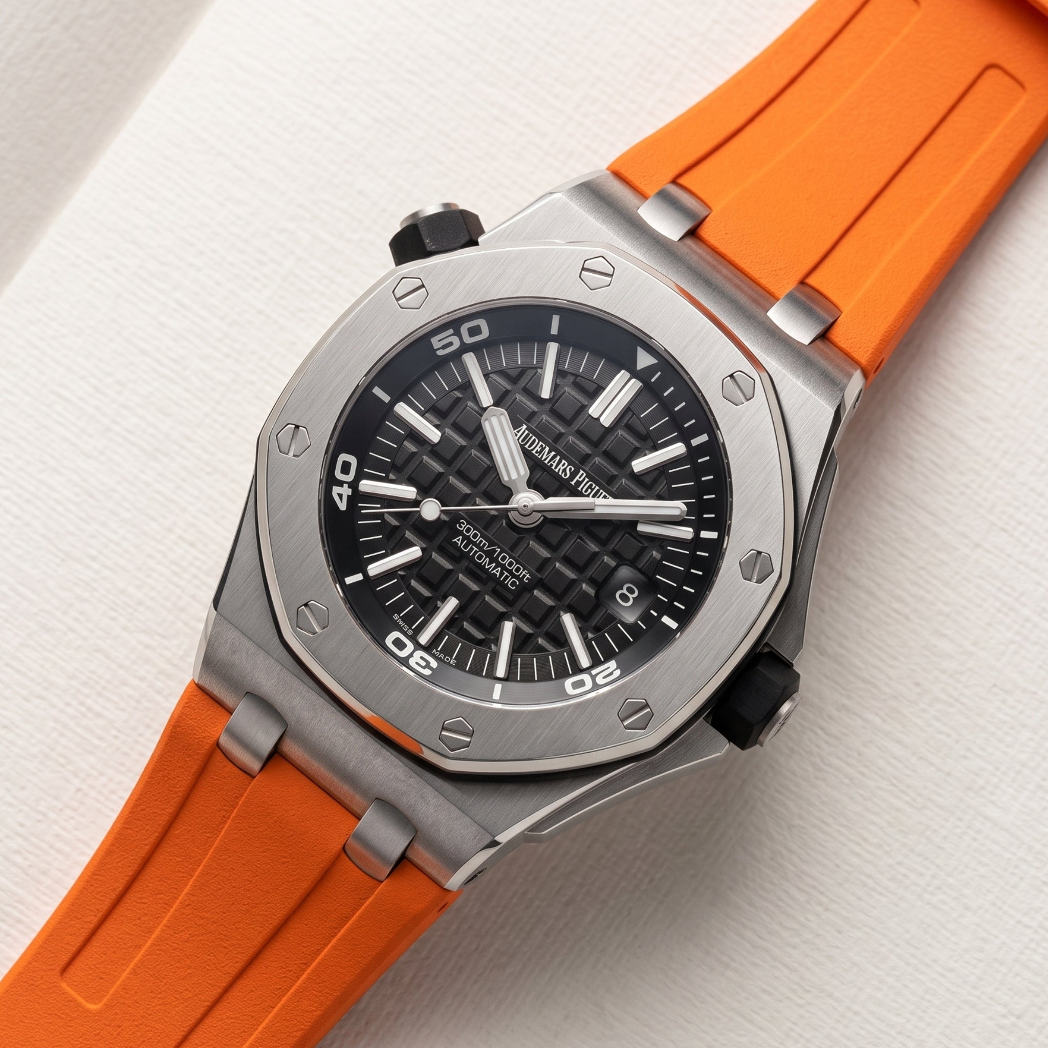 Rubber Strap - For all Audemars Piguet Offshore Diver - Orange