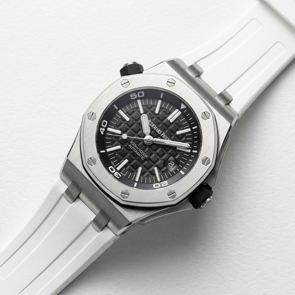 Rubber Strap - For all Audemars Piguet Offshore Diver - White