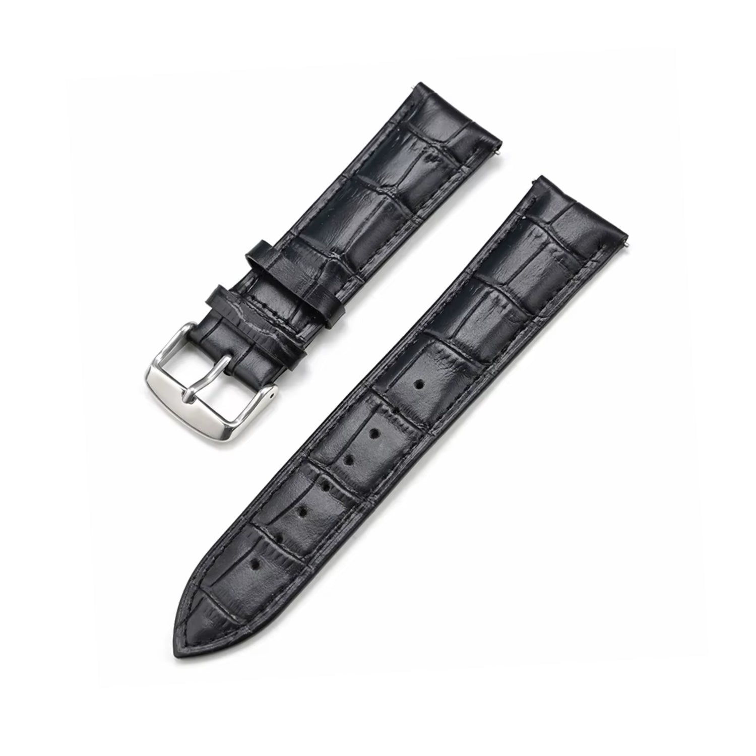 Black Alligator Leather Watch Strap – Handcrafted Replacement Band – Helvetus® - Helvetus