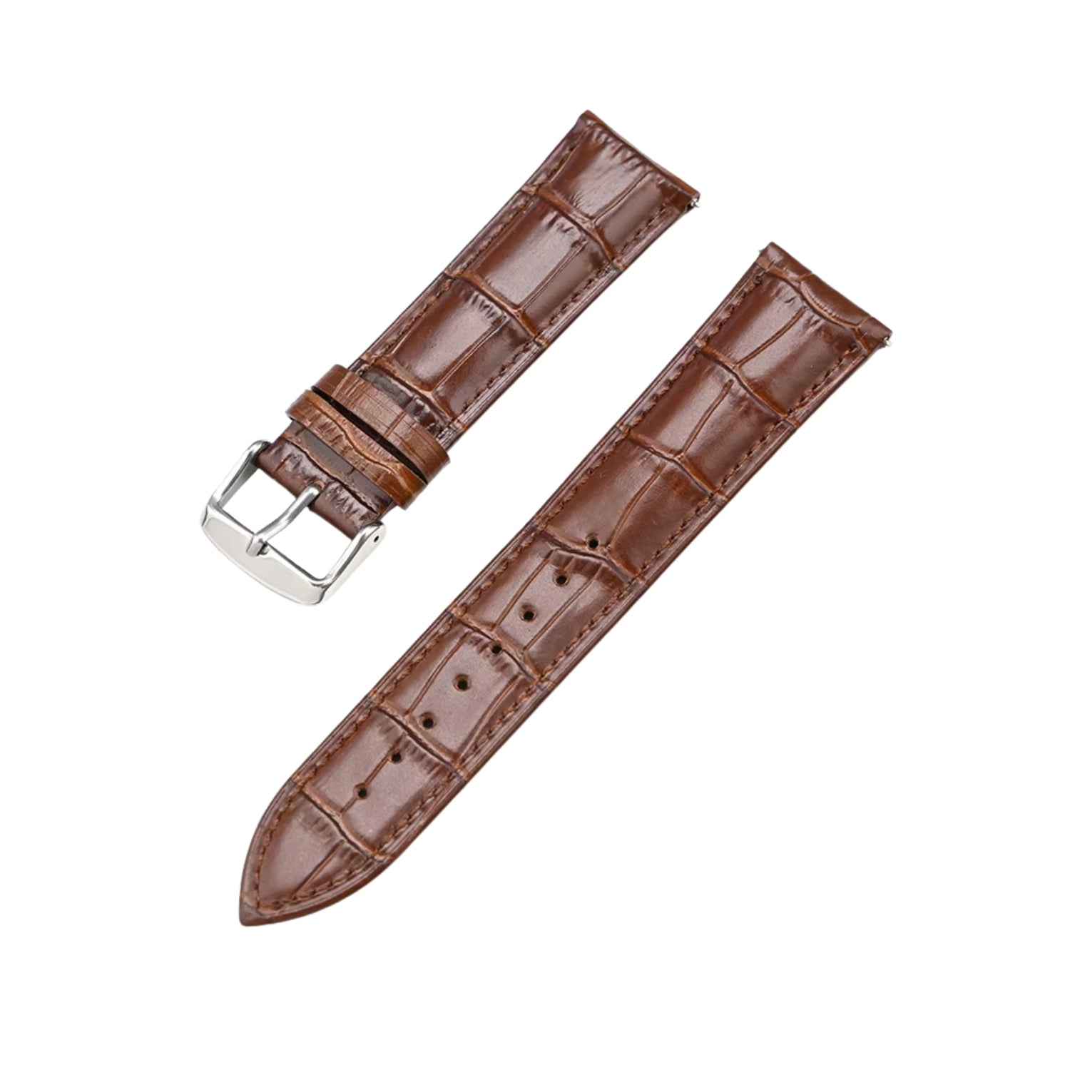 Brown Alligator Leather Watch Strap – Handcrafted Replacement Band – Helvetus® - Helvetus