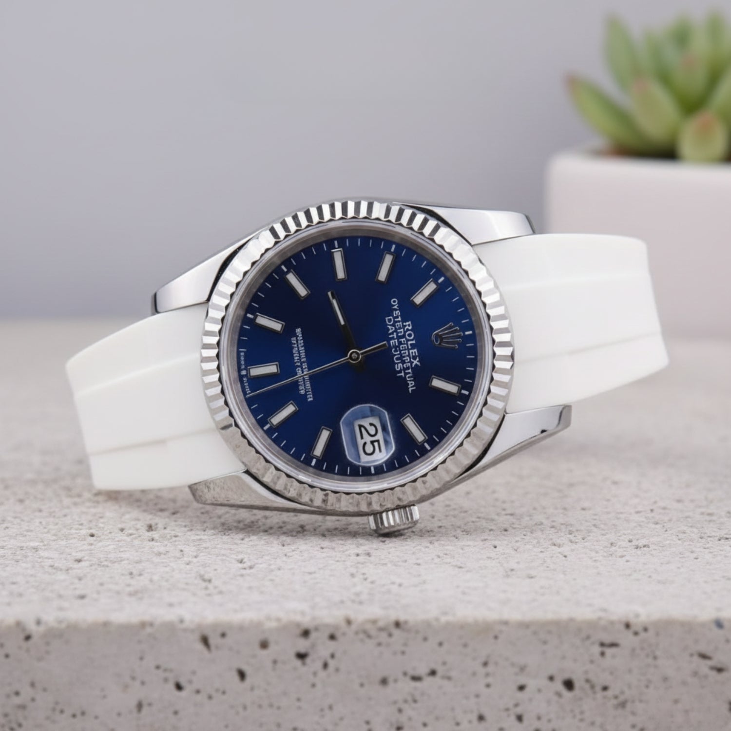 Deployant Strap - For Rolex Datejust 41mm - White - Helvetus