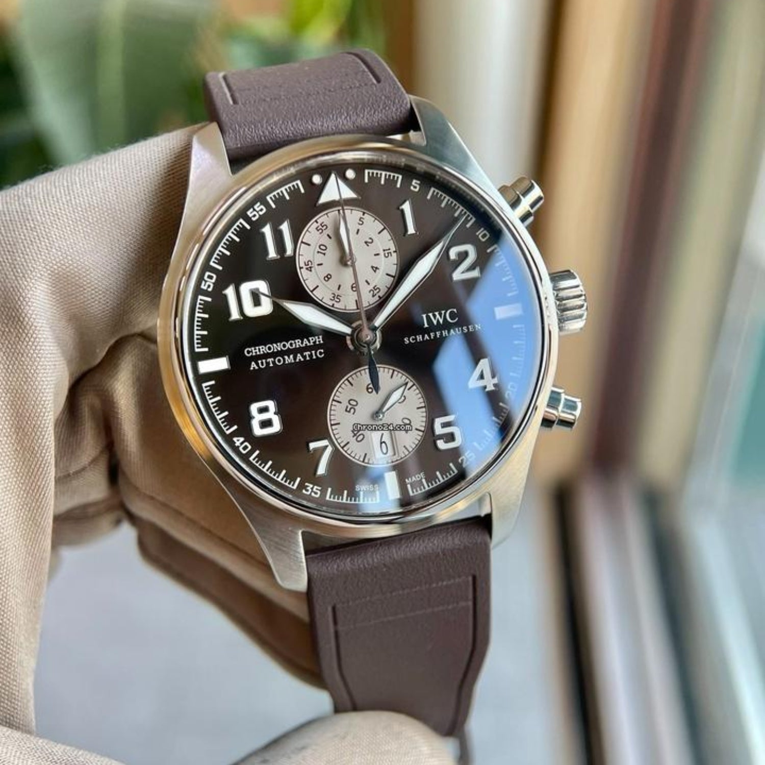 FKM Rubber Strap - For IWC Portugieser/Aquatimer/All Pilot Models/Portugieser/Portofino - Brown - Helvetus