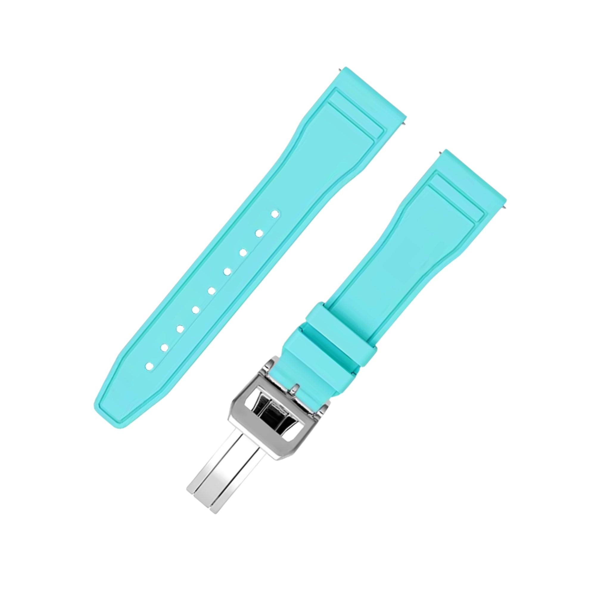 FKM Rubber Strap - For IWC Portugieser/Aquatimer/All Pilot Models/Portugieser/Portofino - Turquoise - Helvetus
