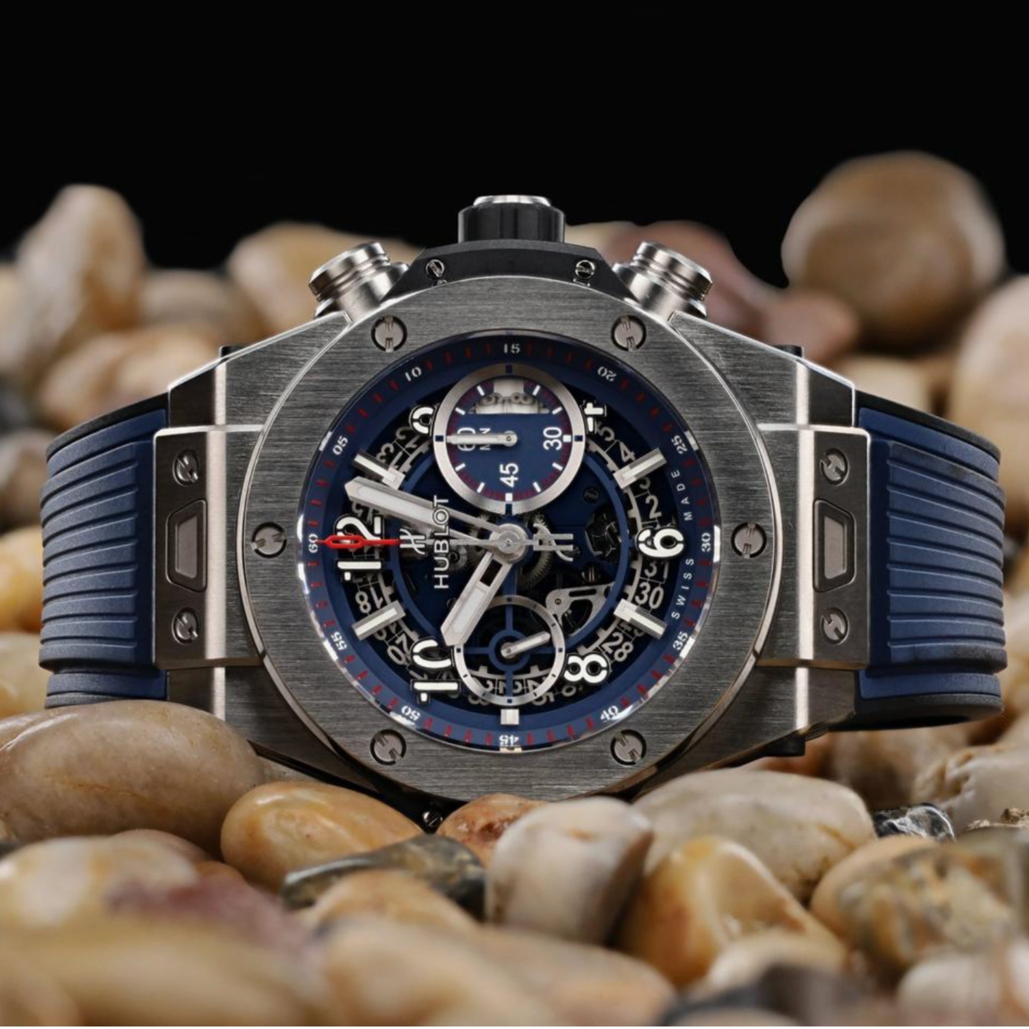 Hublot Big Bang Unico Click Strap in Rubber - Navy Blue - Helvetus