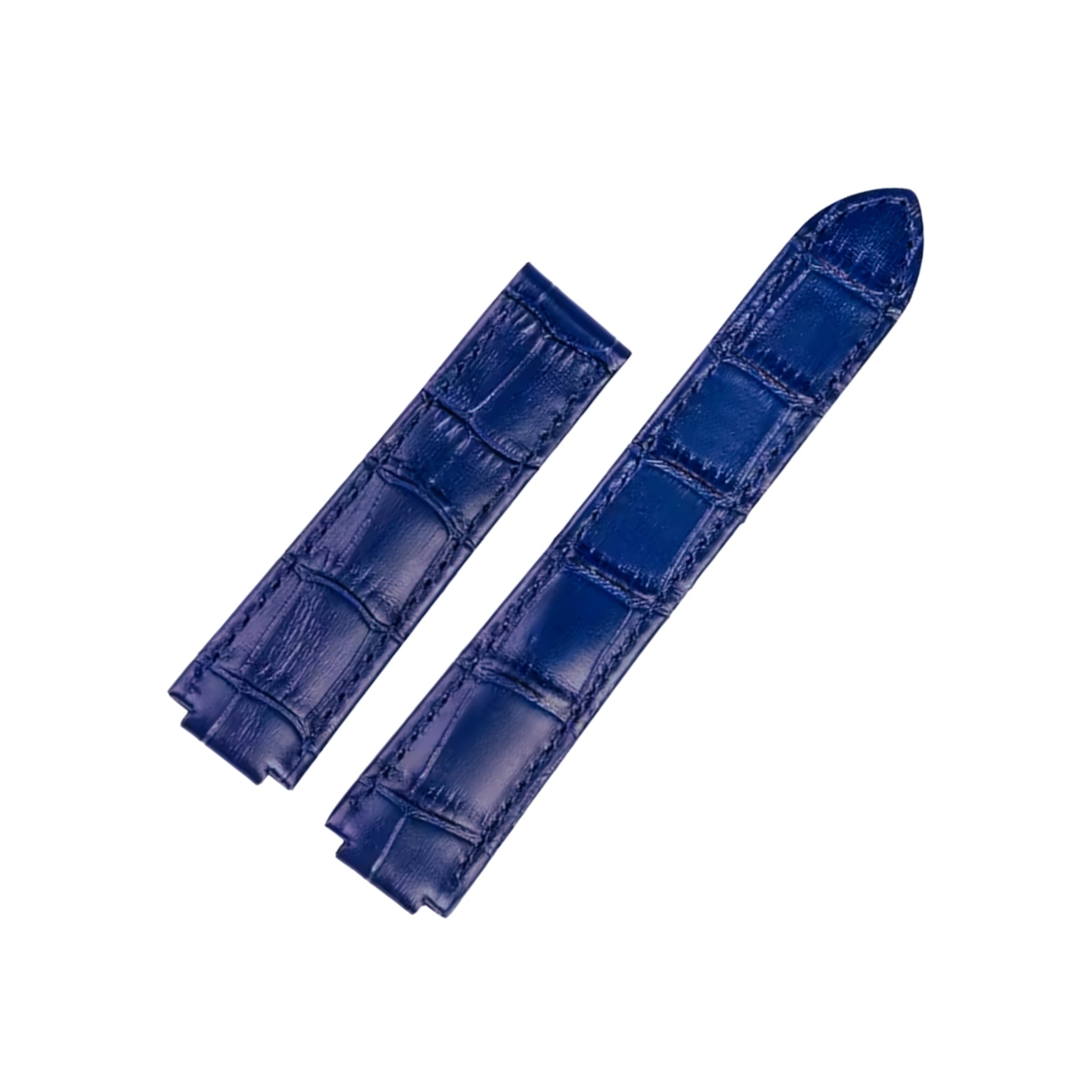 Leather Strap - For Cartier Ballon Bleu - Blue - Helvetus