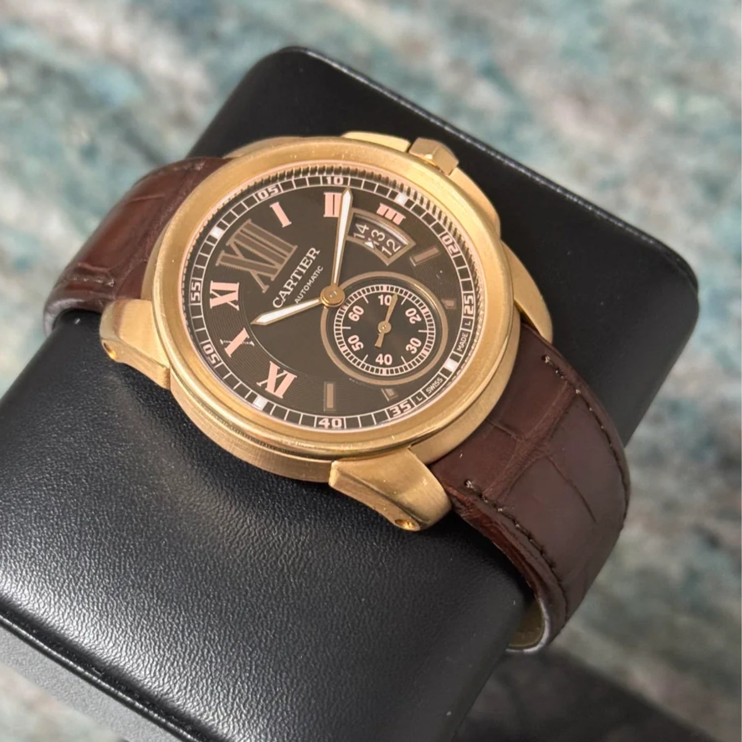 Leather Strap - For Cartier Calibre - Brown - Helvetus
