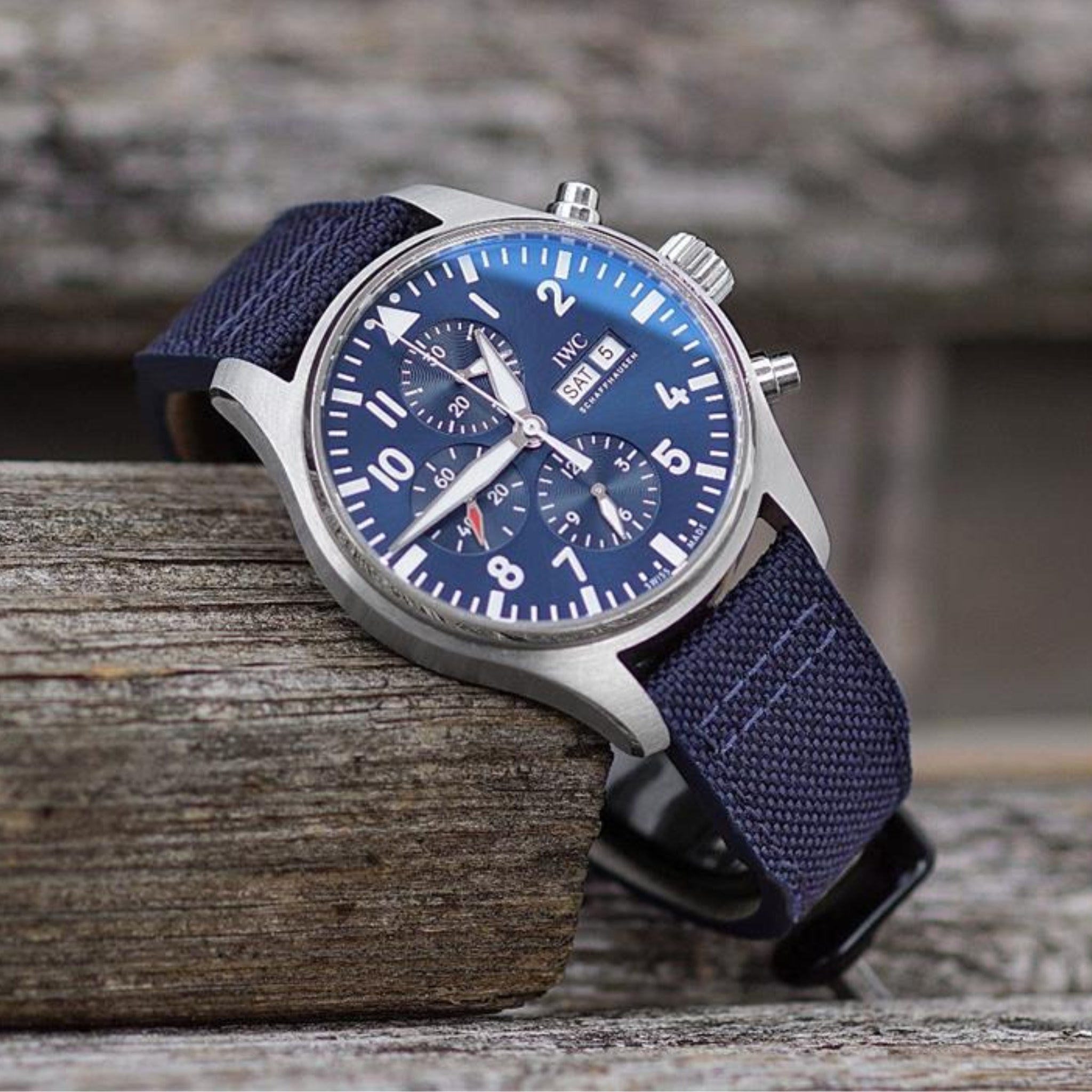 Nylon Strap - For IWC Pilot - Blue - Helvetus