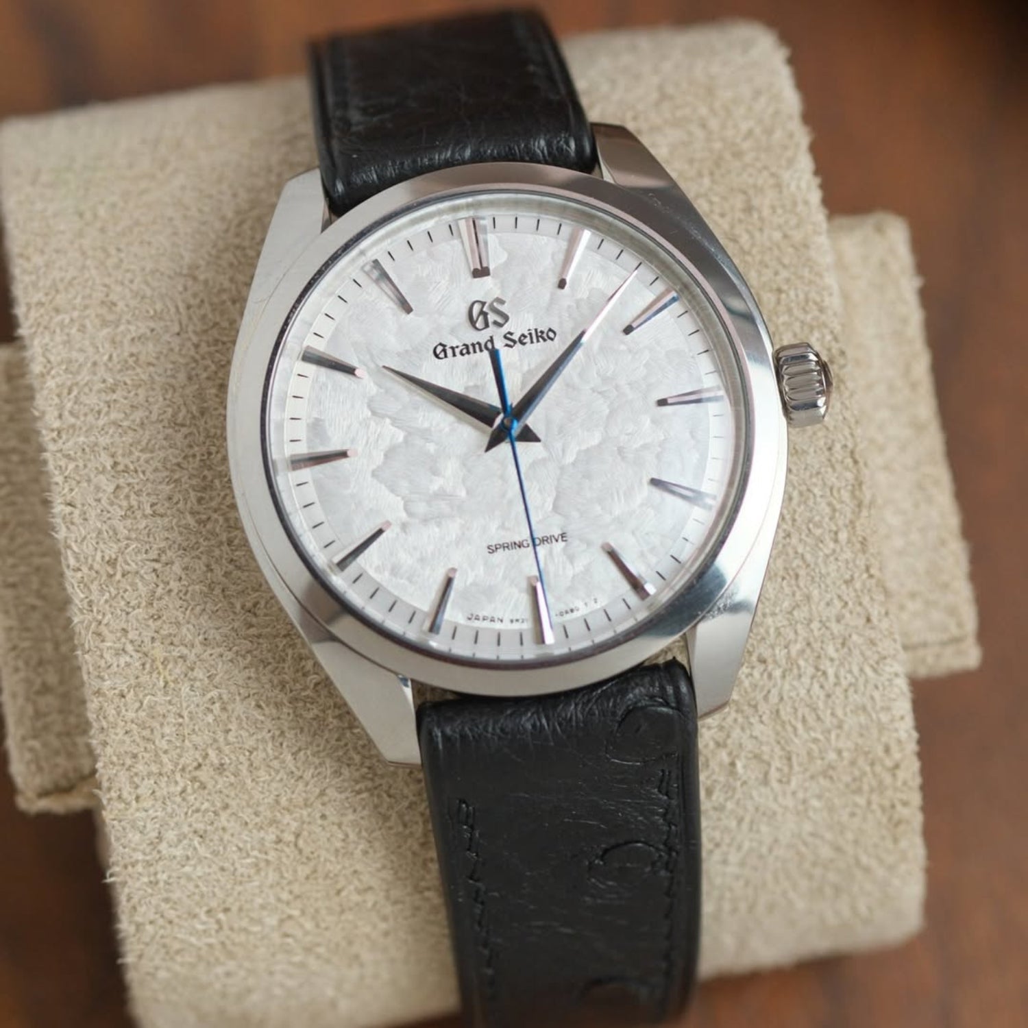 Ostrich Leather Strap - Black - Ostrich Pattern - Helvetus