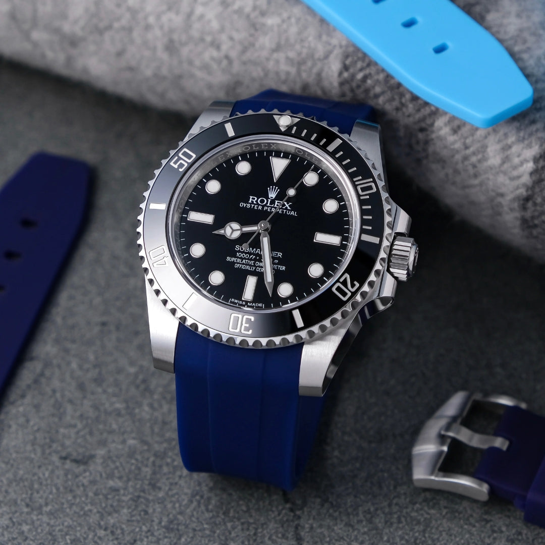 Rubber Strap - For Rolex Submariner - Navy Blue