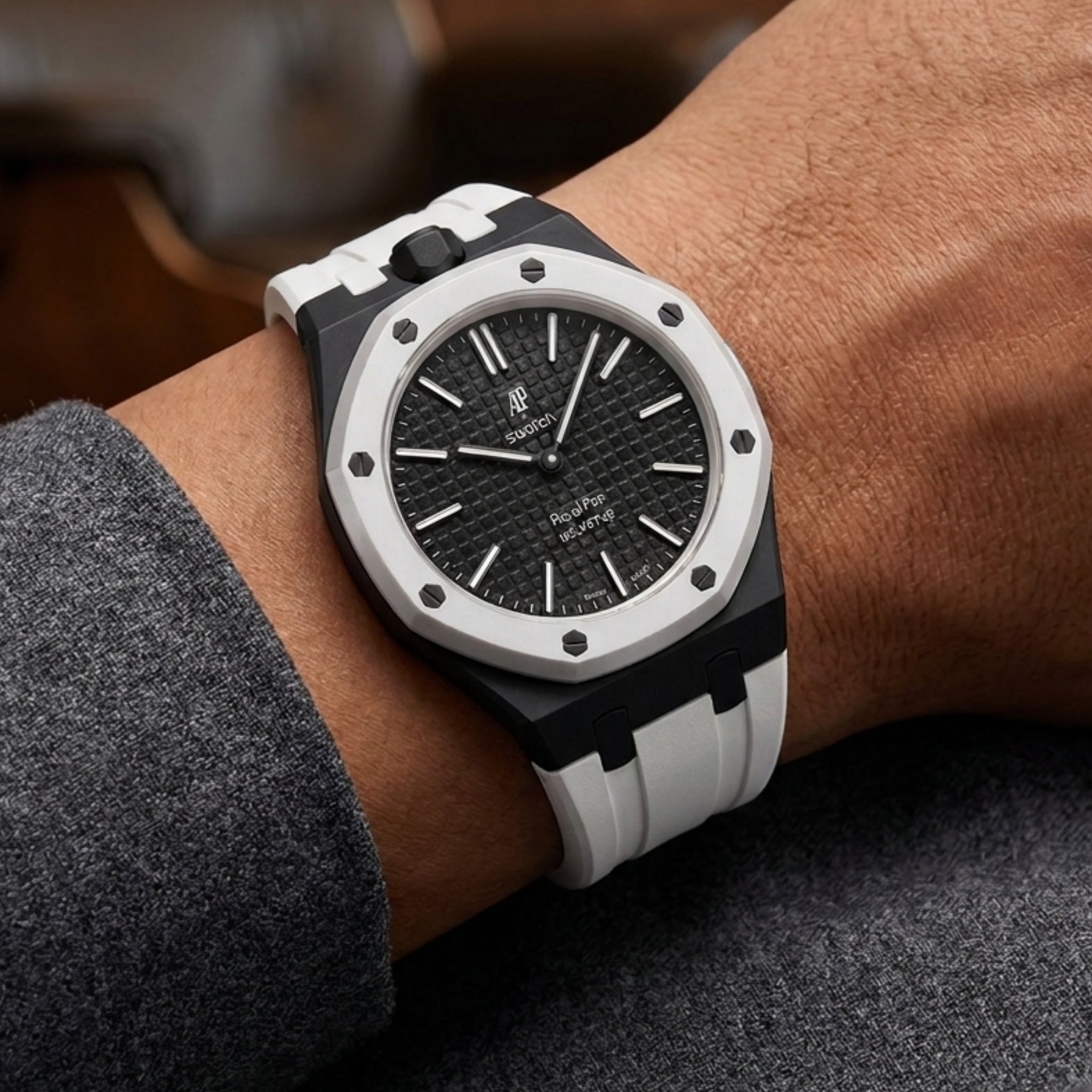 Royal Pop Wrist Strap & Case — For Ocho Negro (Lépine, Crown at 12) - Helvetus