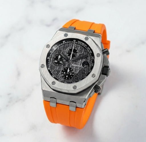 Rubber Strap - For all Audemars Piguet Offshore 42mm - Orange - Helvetus