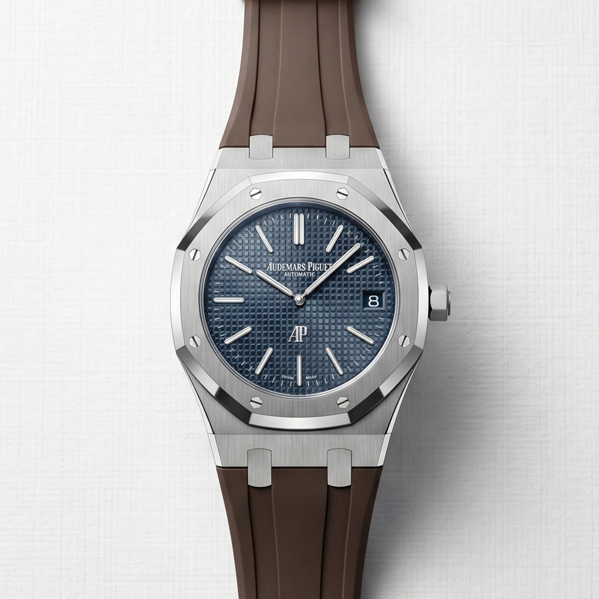 Rubber Strap - For all Audemars Piguet Royal Oak 39mm - Brown - Helvetus
