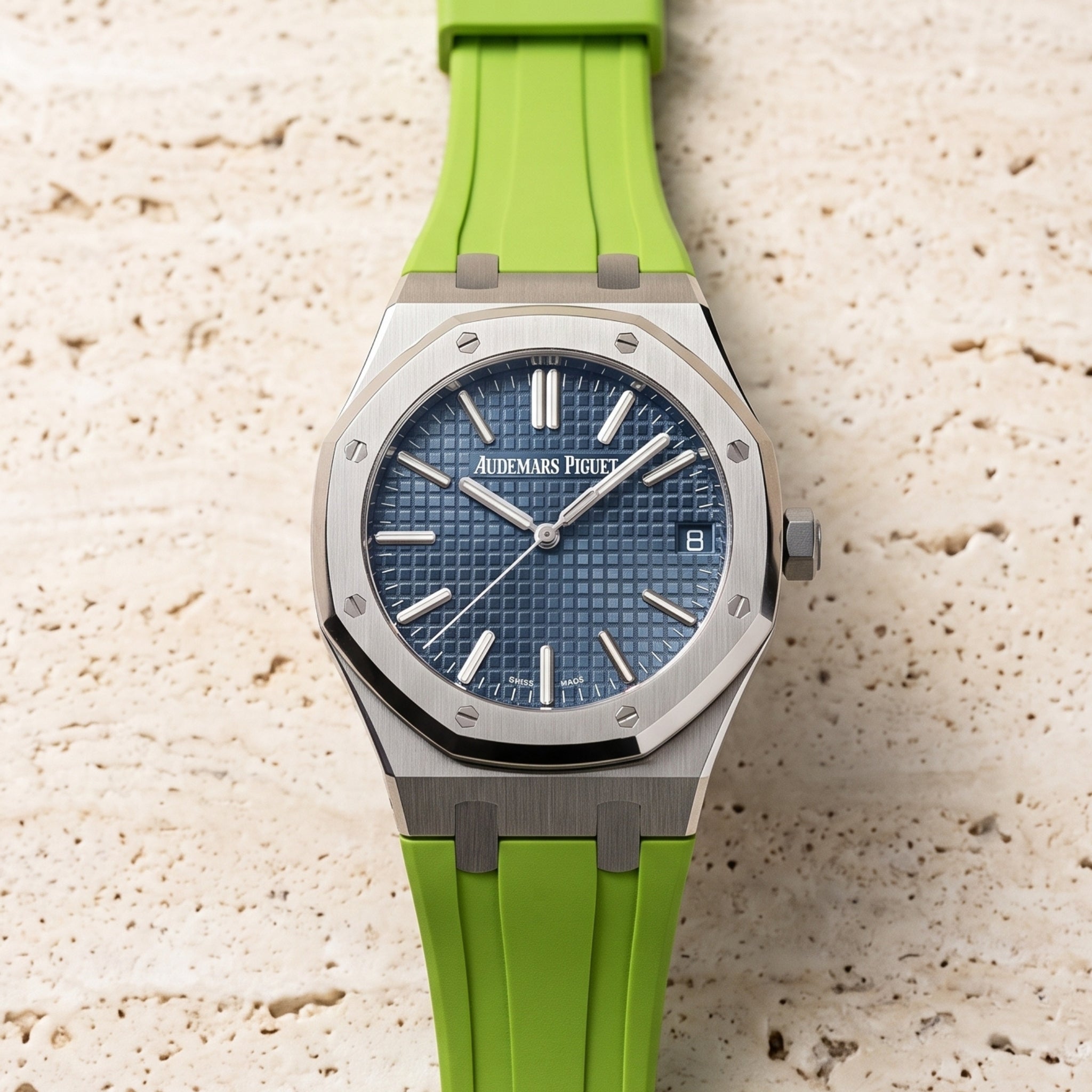 Rubber Strap - For all Audemars Piguet Royal Oak 41mm - Lime Green - Helvetus