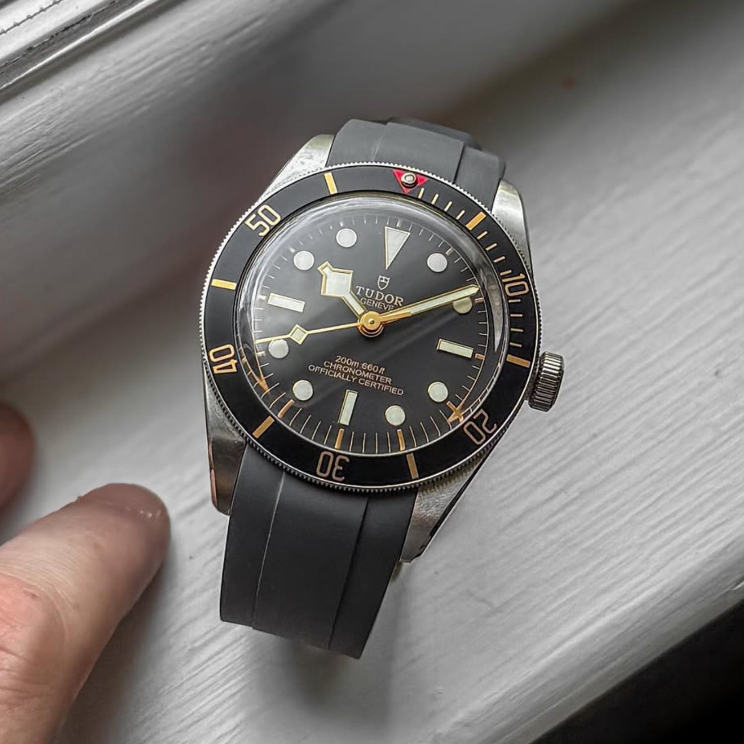 Rubber Strap - For all Tudor Black Bay Models - Grey - Helvetus