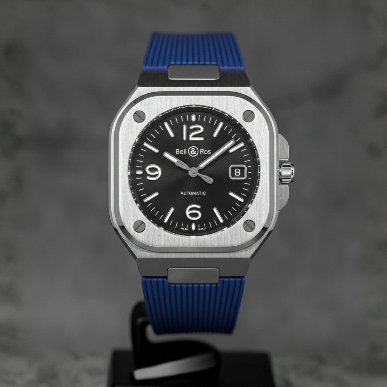 Rubber Strap - For Bell & Ross BR - 05 - Blue - Helvetus