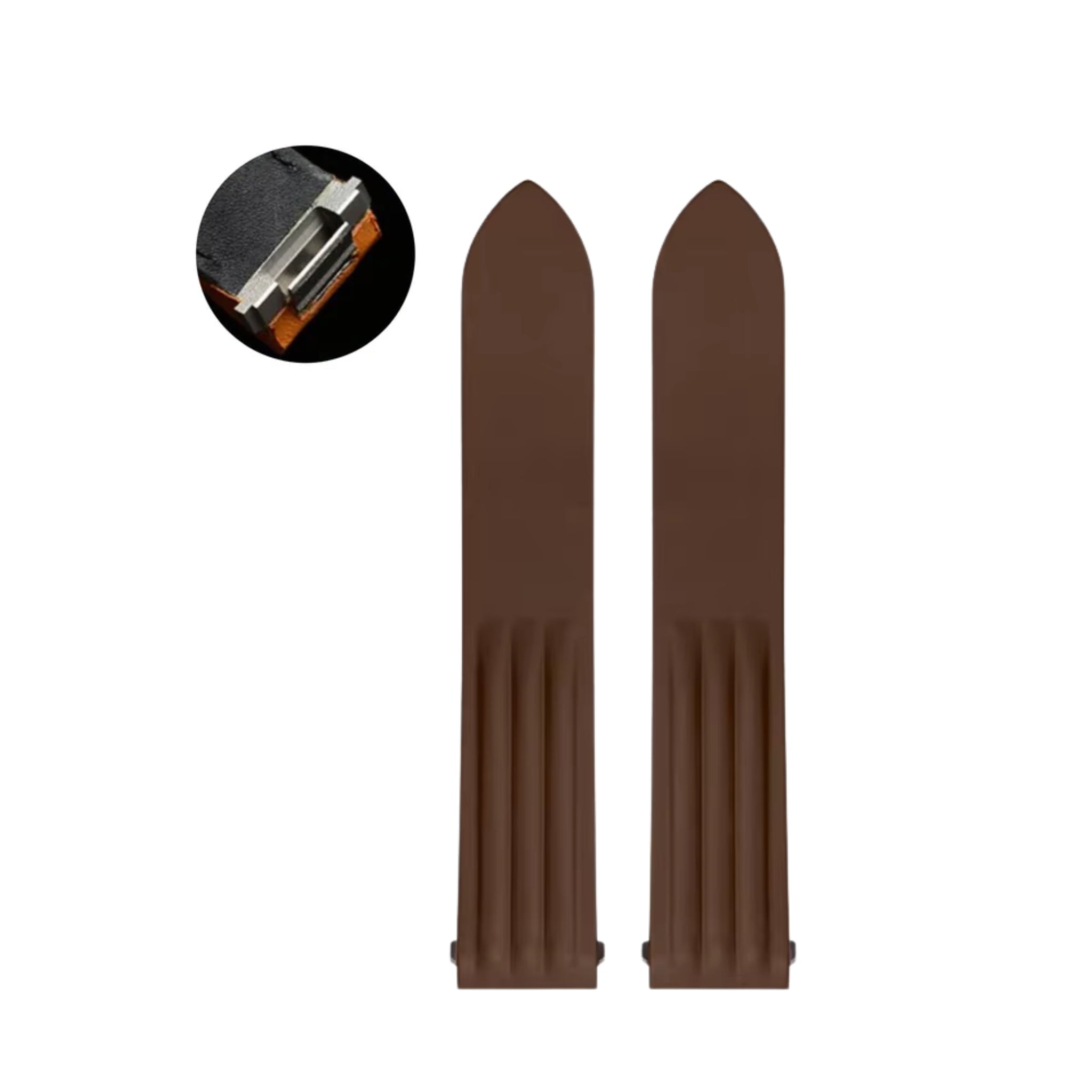 Rubber Strap - For Cartier Roadster - Brown - Helvetus