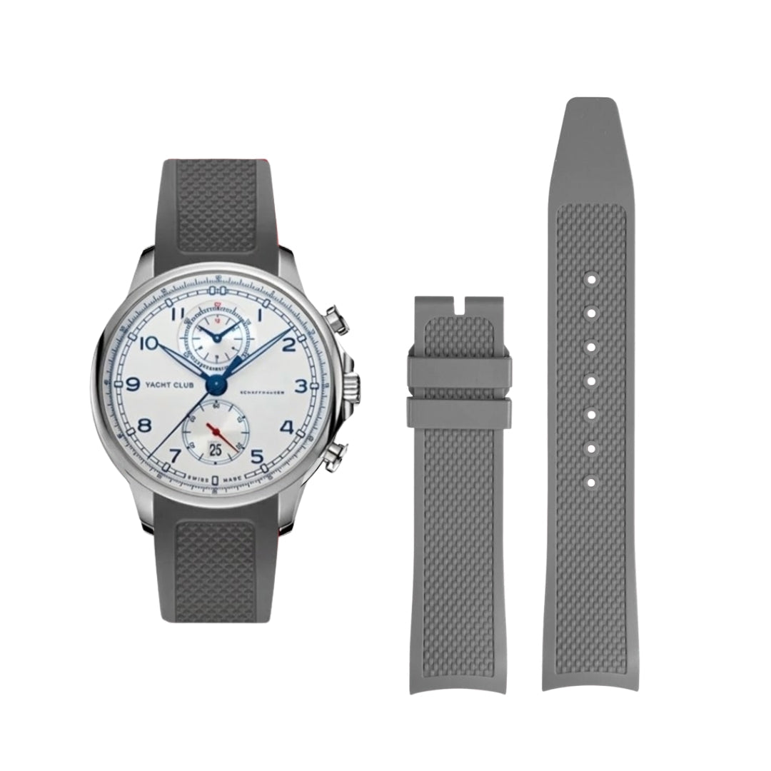 Rubber Strap - For IWC Portugieser - Grey - Helvetus