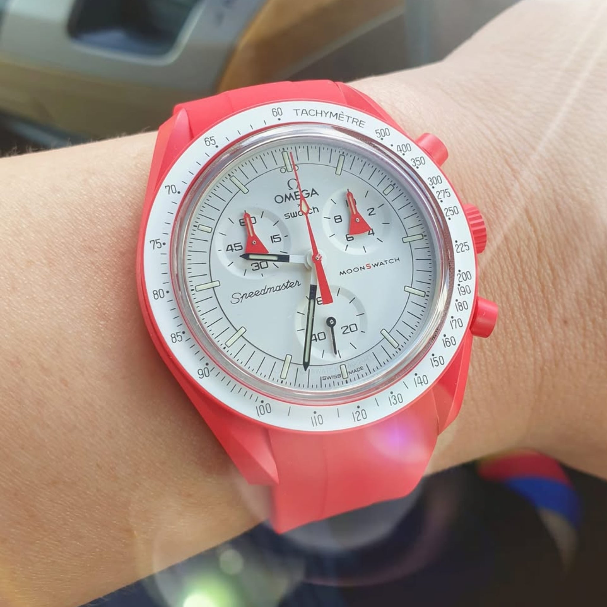 Rubber Strap - For Mission to Mars | Omega X Swatch | MoonSwatch - Red - Helvetus