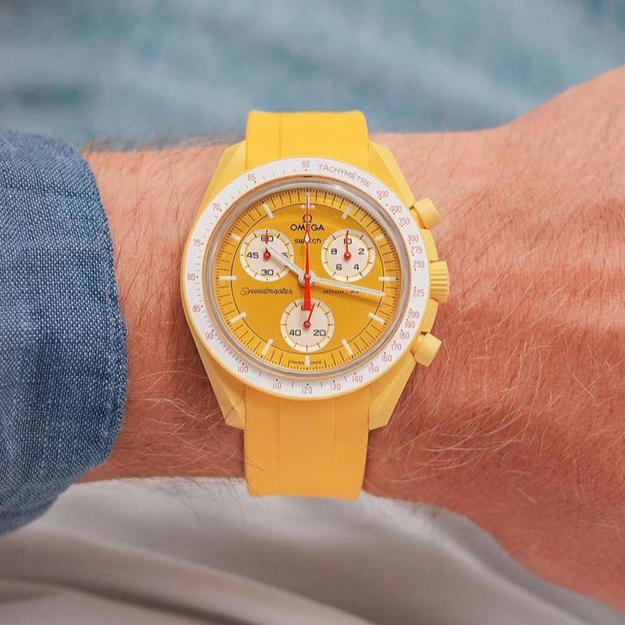 Rubber Strap - For Mission to the Sun | Omega X Swatch | MoonSwatch - Yellow - Helvetus