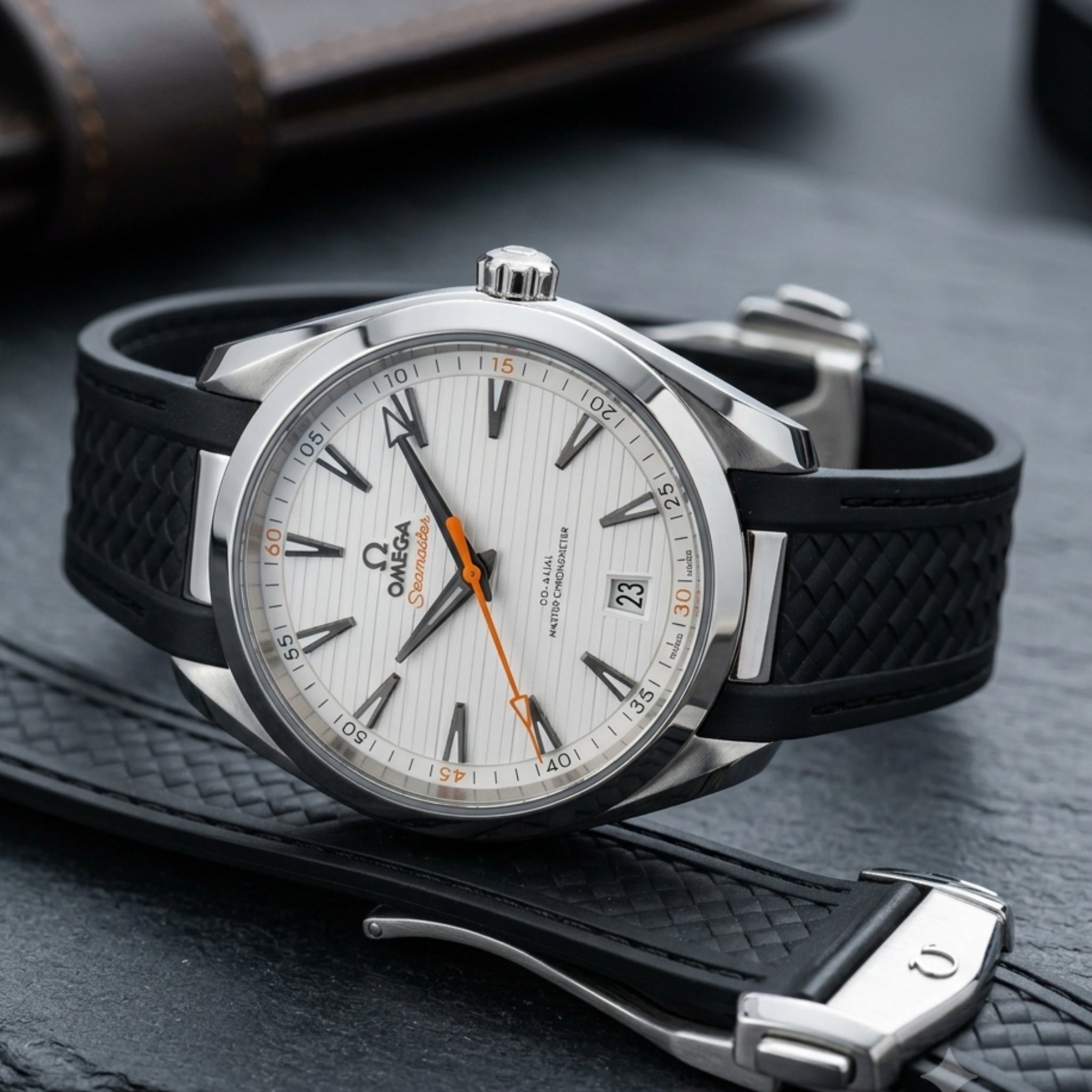 Rubber Strap - For Omega Seamaster Aqua Terra 300 / 150m - Full Black - Helvetus