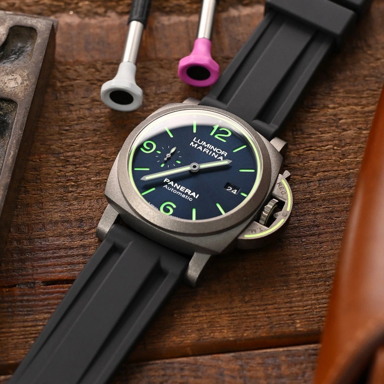 Rubber Strap - For Panerai - Black - Helvetus