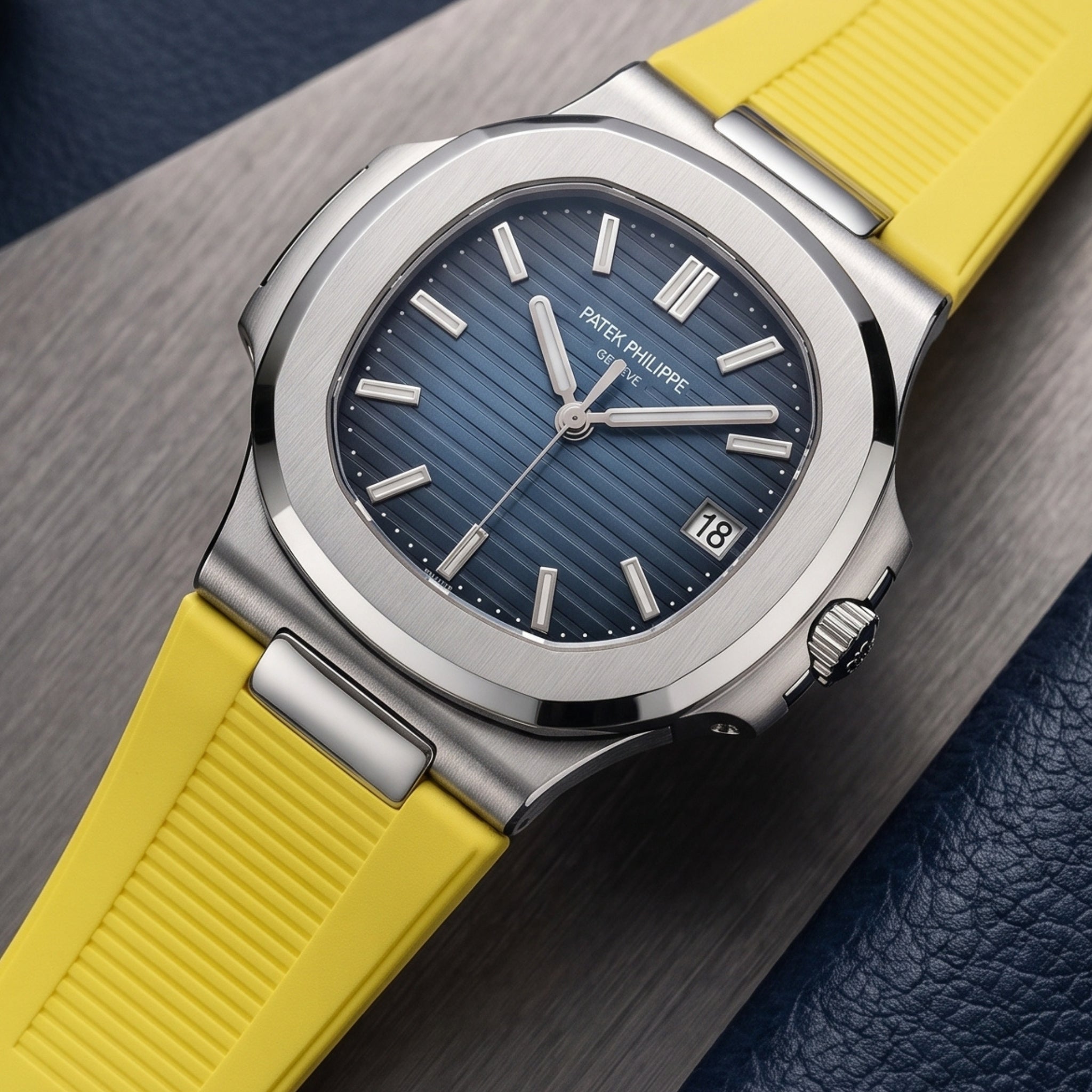 Rubber Strap - For Patek Philippe Nautilus - Yellow - Helvetus