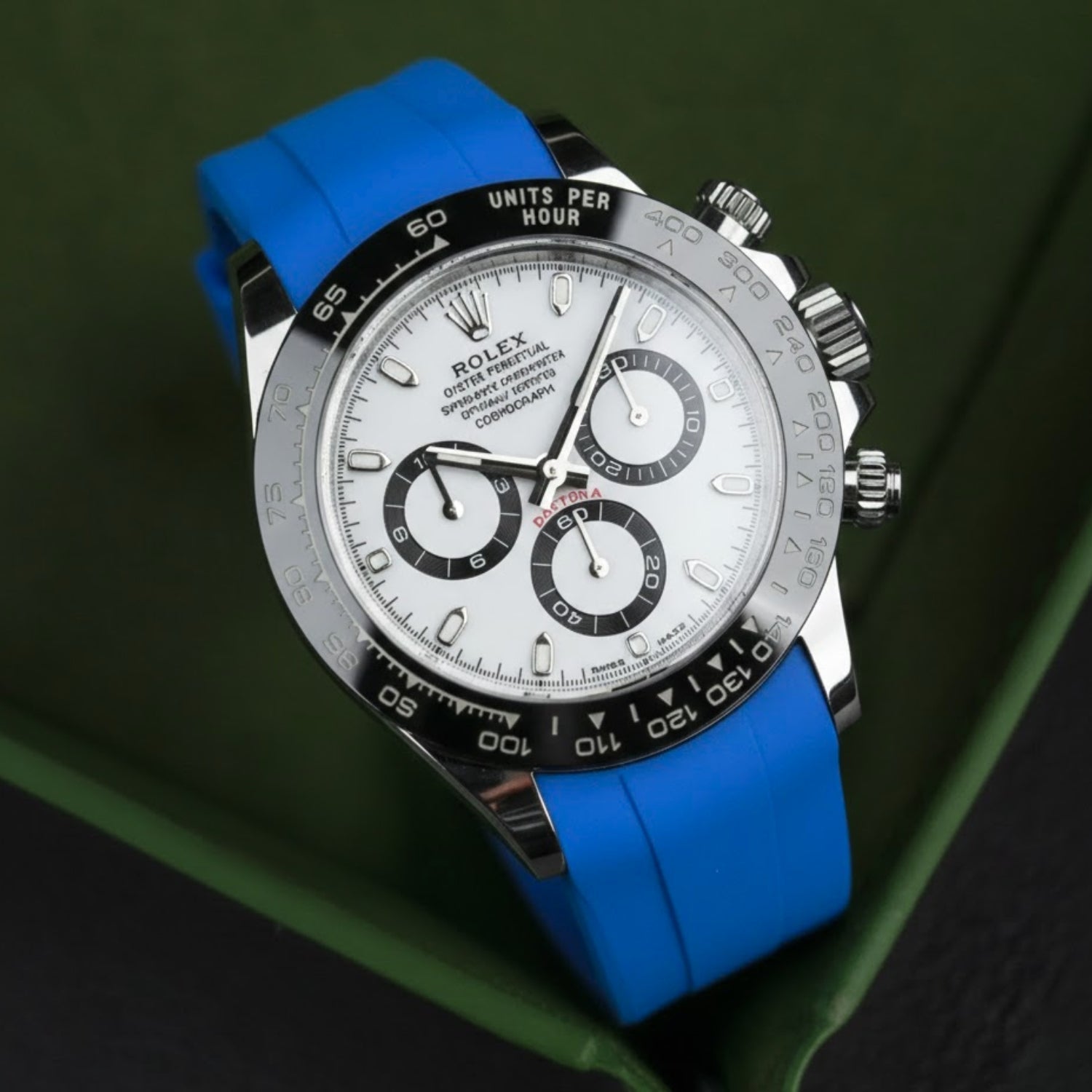 Rubber Strap - For Rolex Daytona - Blue - Helvetus