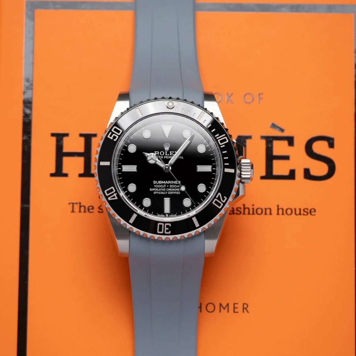 Rubber Strap - For Rolex Submariner - Grey - Helvetus