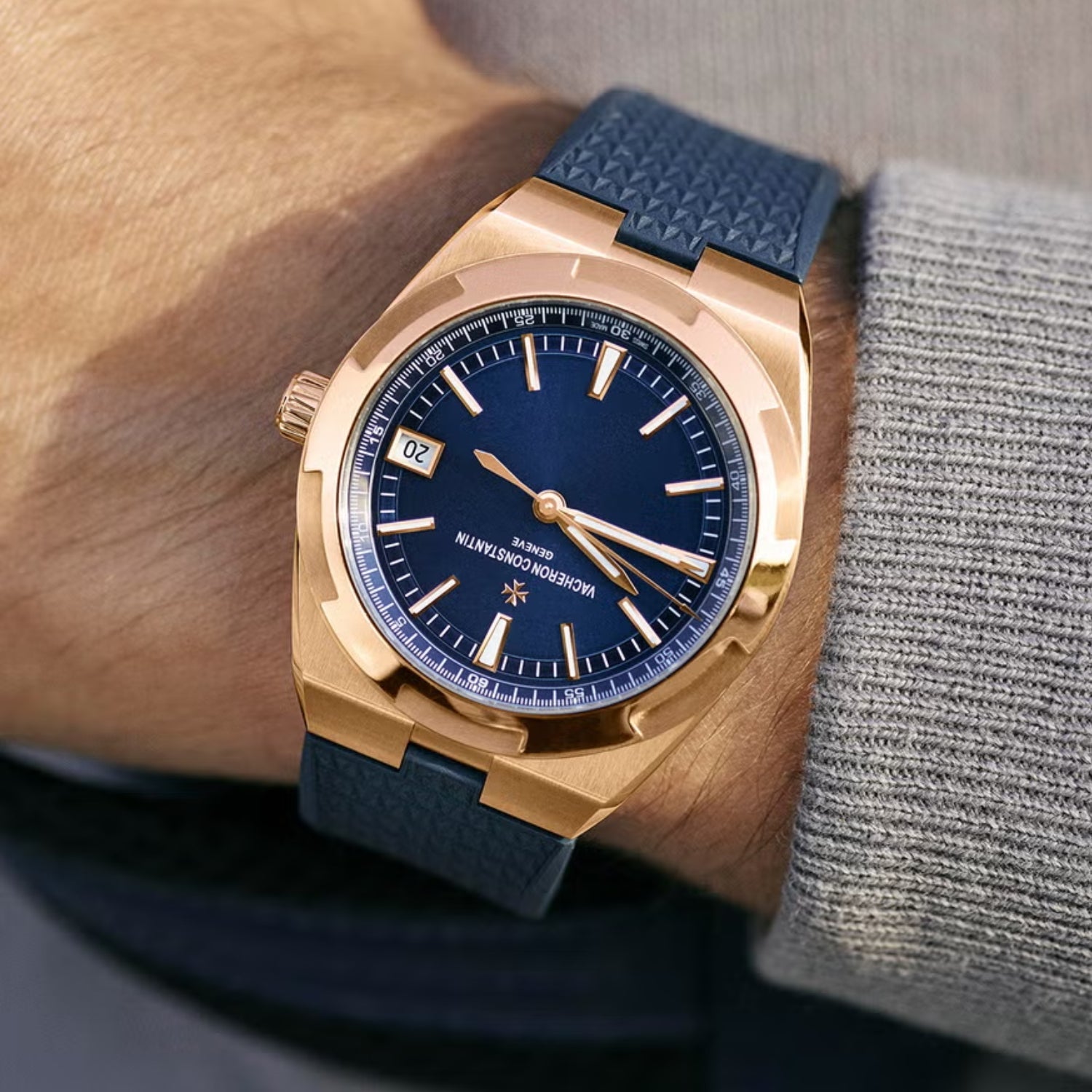 Rubber Strap - For Vacheron Constantin Overseas - Navy Blue - Helvetus