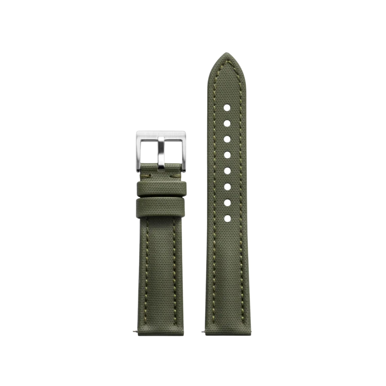 Sailcloth FKM Rubber Watch Strap – Green – MarinerTex™ by Helvetus® - Helvetus