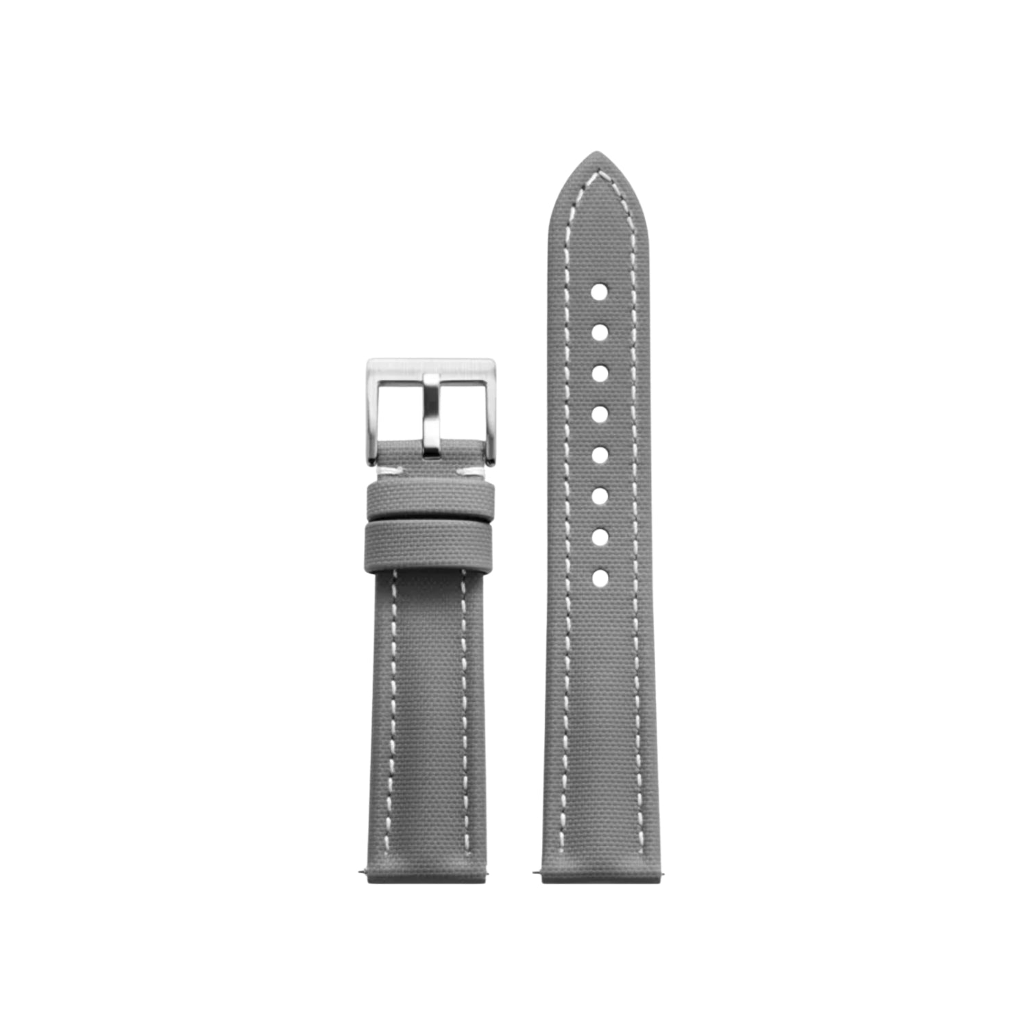 Sailcloth FKM Rubber Watch Strap – Grey/White – MarinerTex™ by Helvetus® - Helvetus
