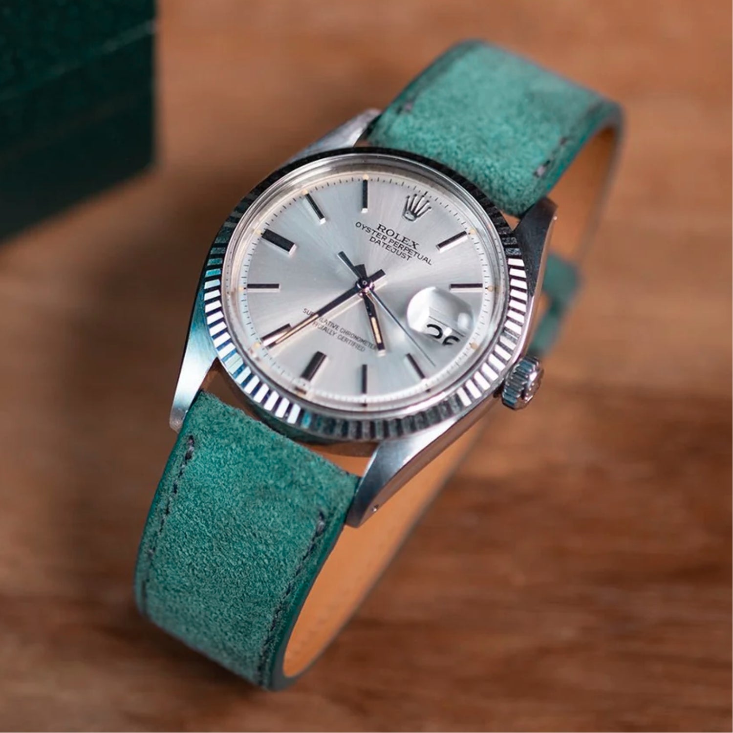 Suede Leather Watch Strap – Turquoise – Helvetus® - Helvetus