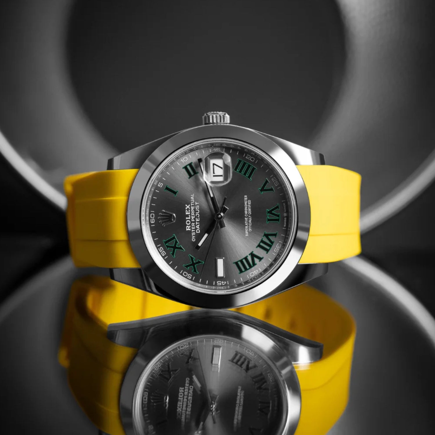 Rubber Strap - For Rolex Datejust 41mm - Yellow