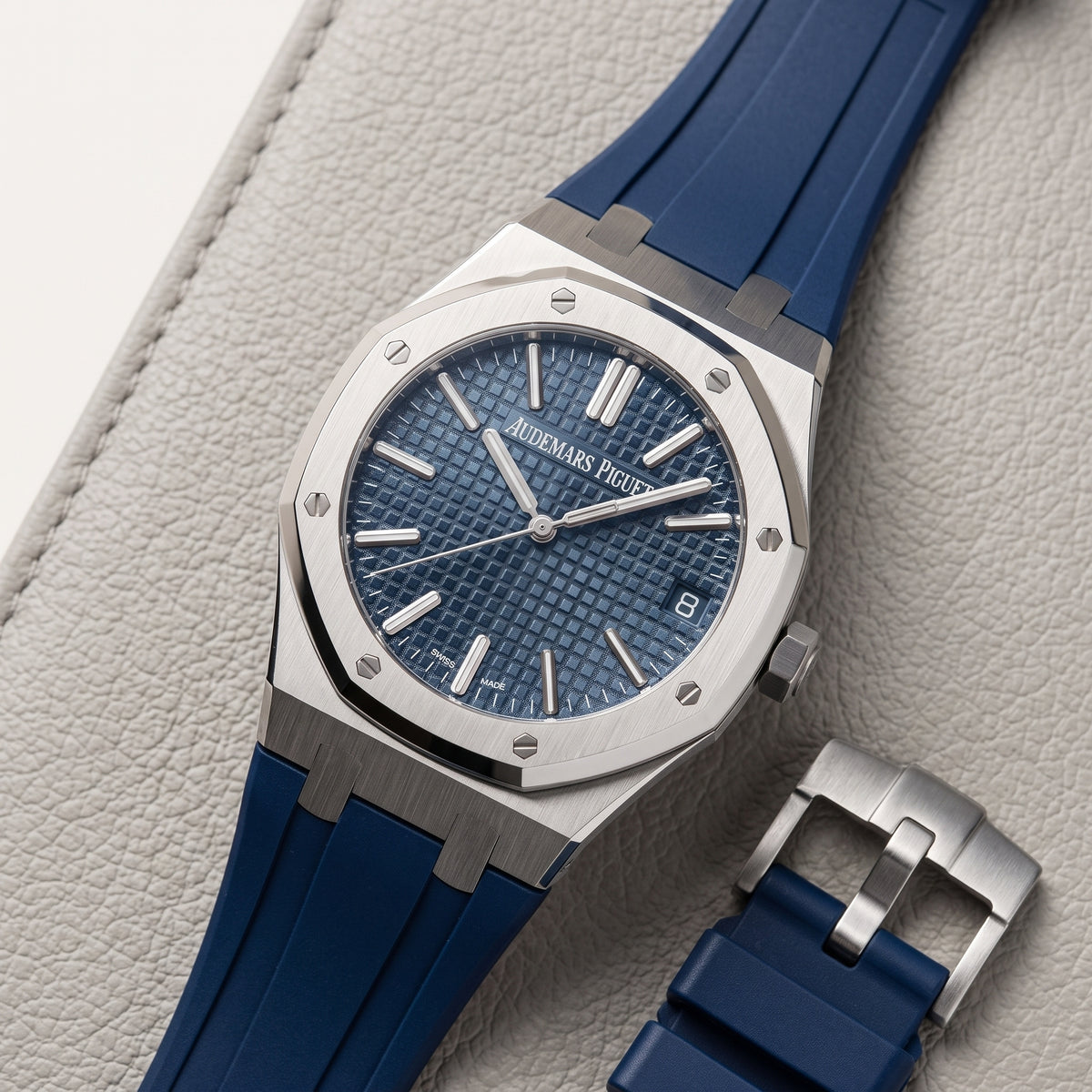 Rubber Strap - For all Audemars Piguet Royal Oak 41mm - Blue