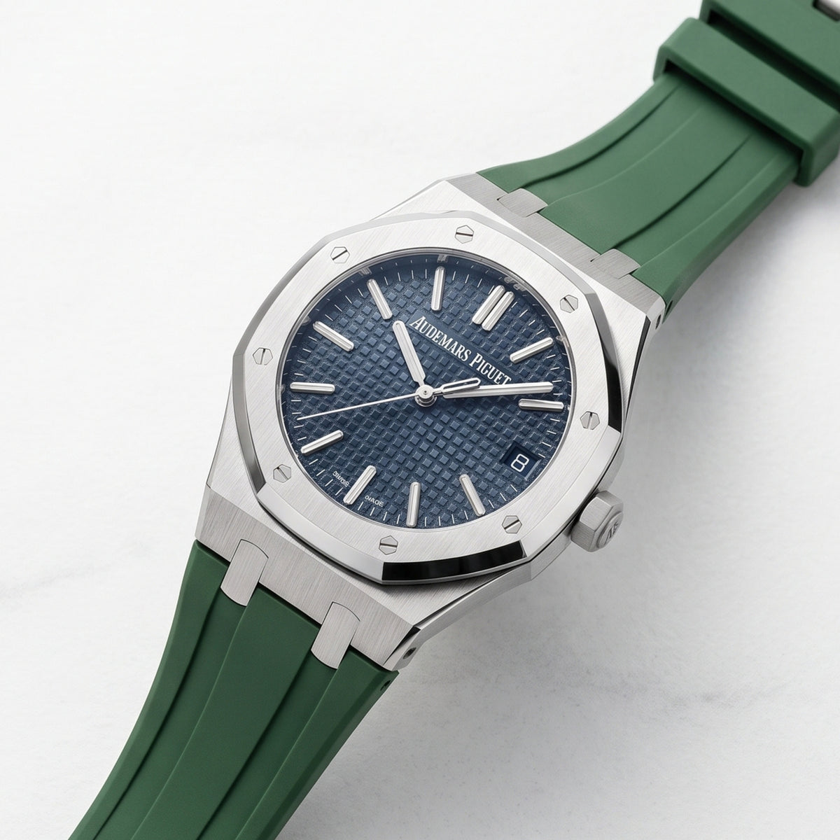 Rubber Strap - For all Audemars Piguet Royal Oak 41mm - Green