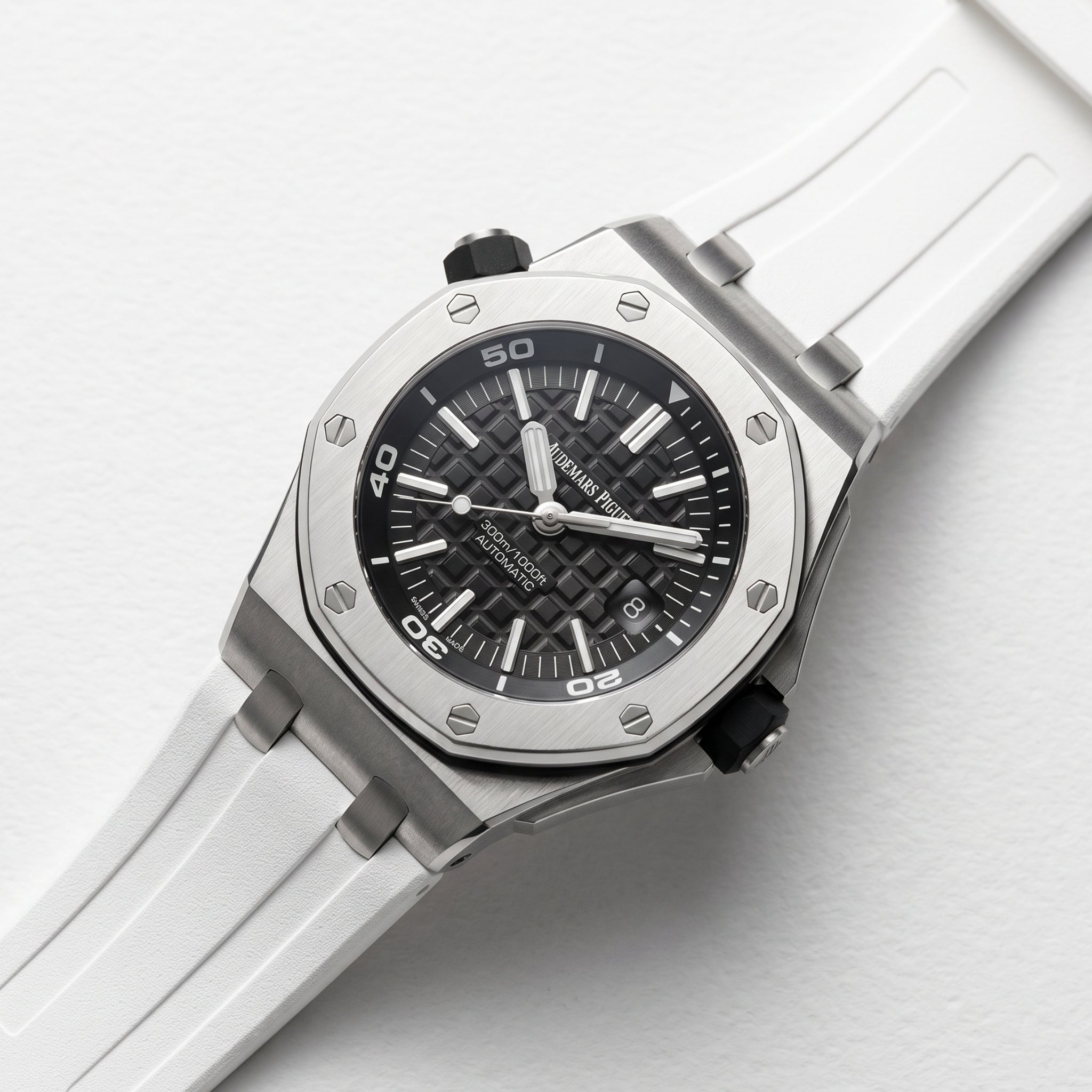 Rubber Strap - For all Audemars Piguet Offshore Diver - White