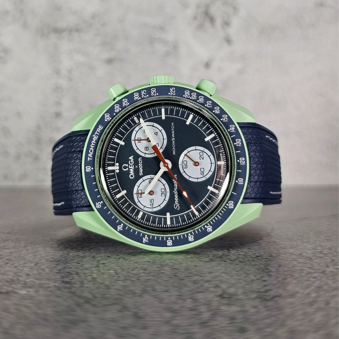 Rubber Strap - For Mission To Earthphase Moonshine Gold - Blue w/White