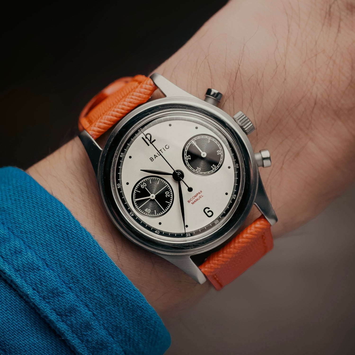 Orange Leather Watch Strap – Handcrafted Replacement Band – Helvetus® - Helvetus