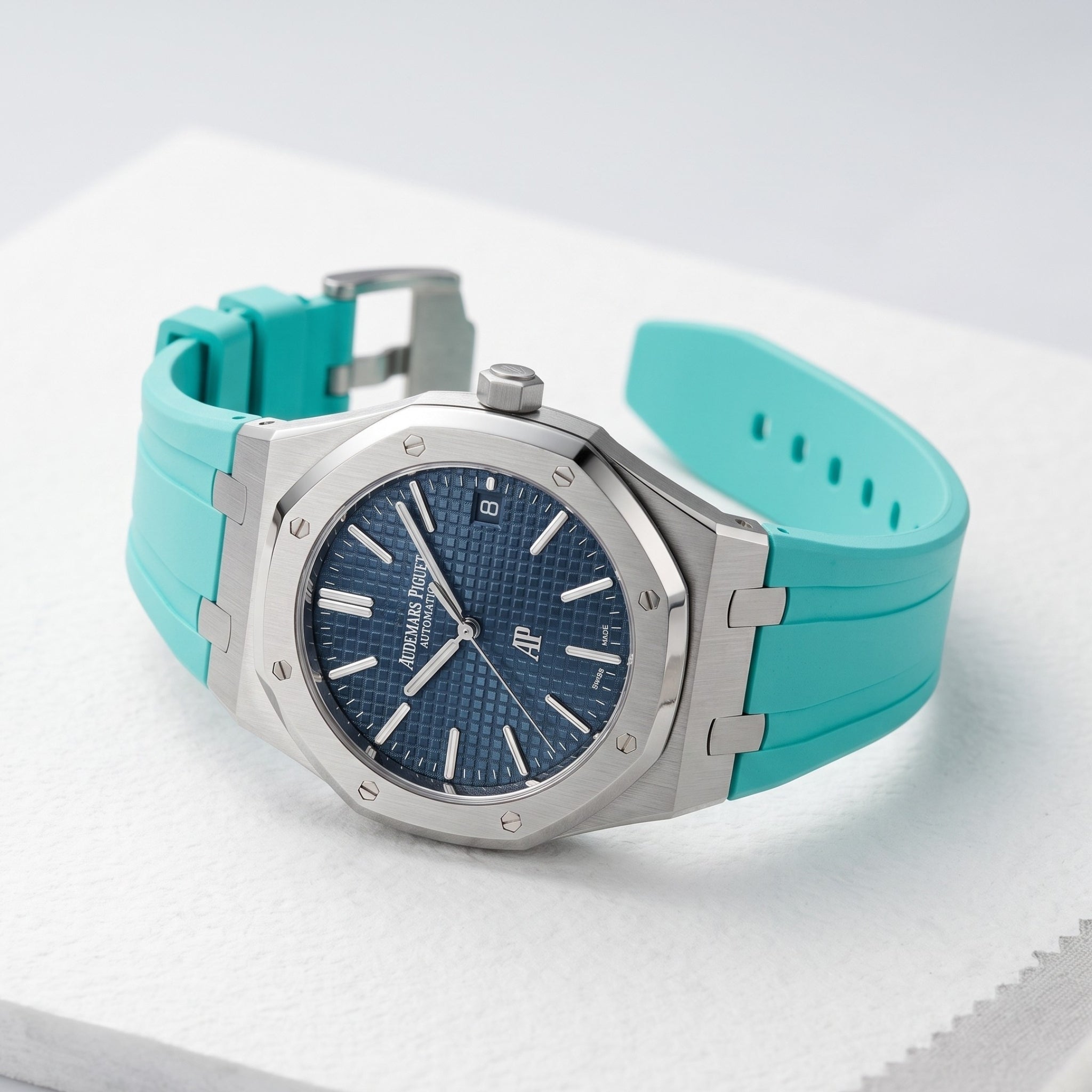 Rubber Strap - For all Audemars Piguet Royal Oak 39mm - Turquoise - Helvetus