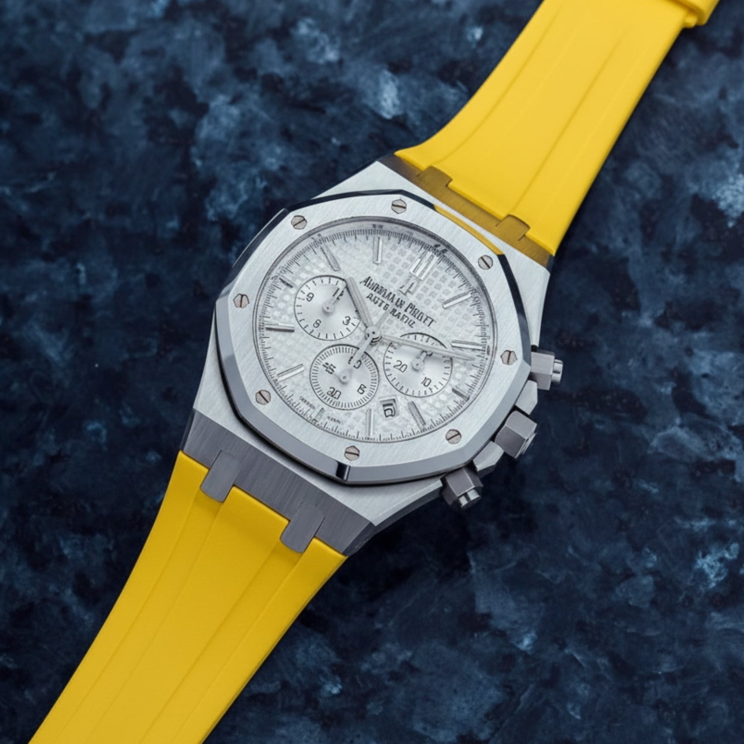 Rubber Strap - For all Audemars Piguet Royal Oak 41mm - Yellow - Helvetus