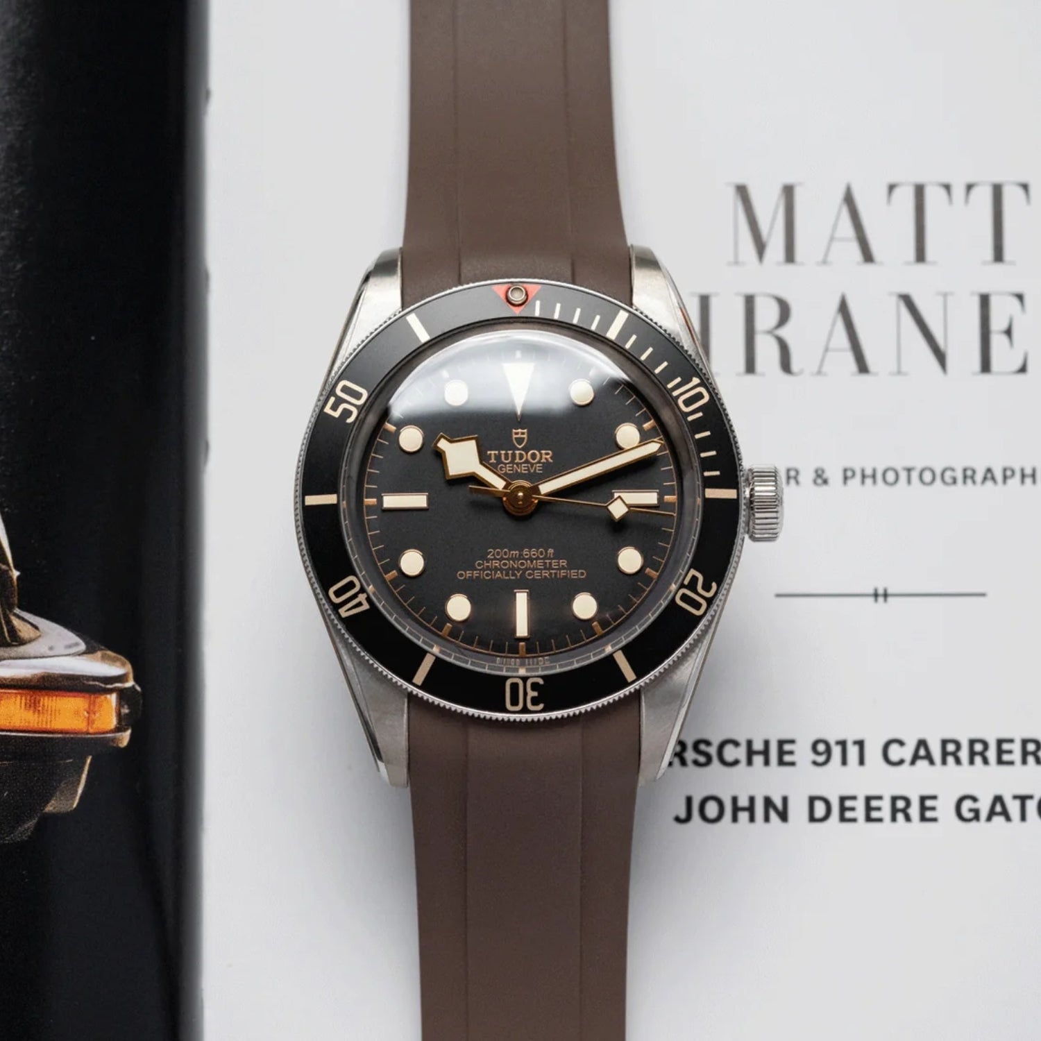 Rubber Strap - For all Tudor Black Bay Models - Brown - Helvetus