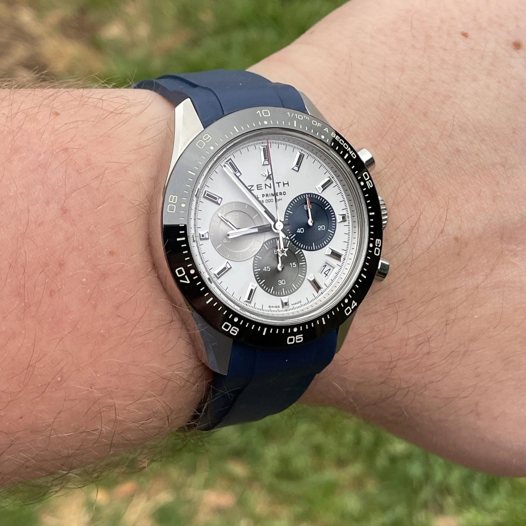 Rubber Strap - For all Zenith Chronomaster Models - Navy Blue - Helvetus