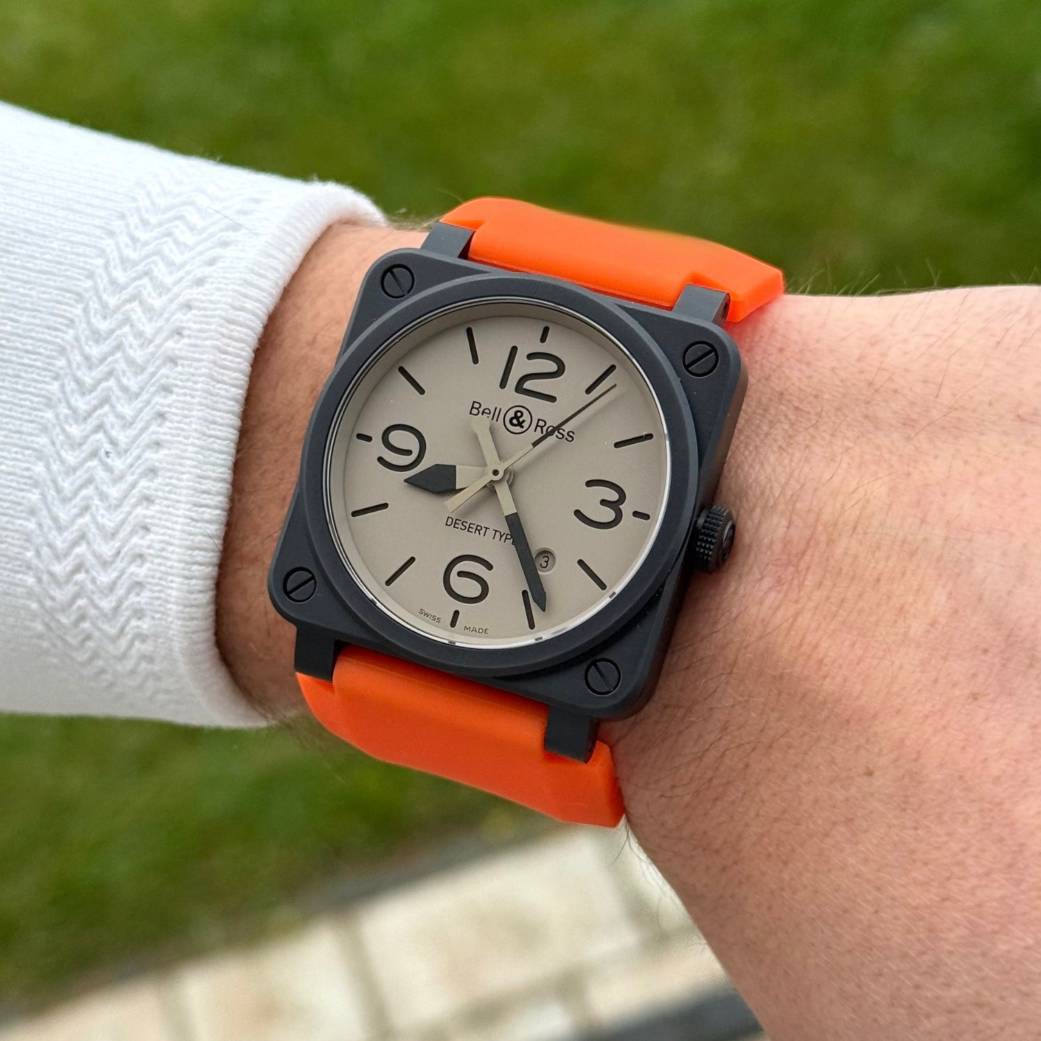 Rubber Strap - For Bell & Ross BR - 01 | BR - 03 - Orange - Helvetus