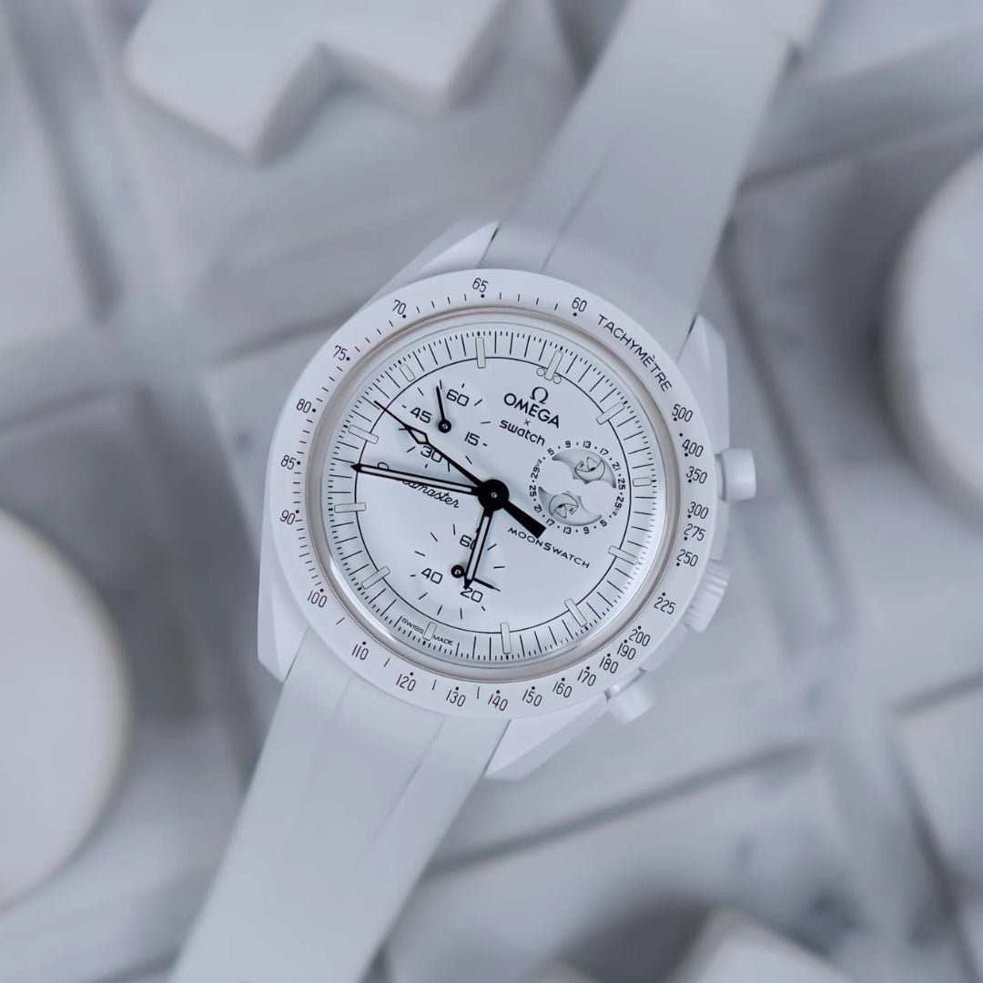 Rubber Strap - For Mission to the Moonphase - Snoopy | Omega X Swatch | MoonSwatch - White - Helvetus
