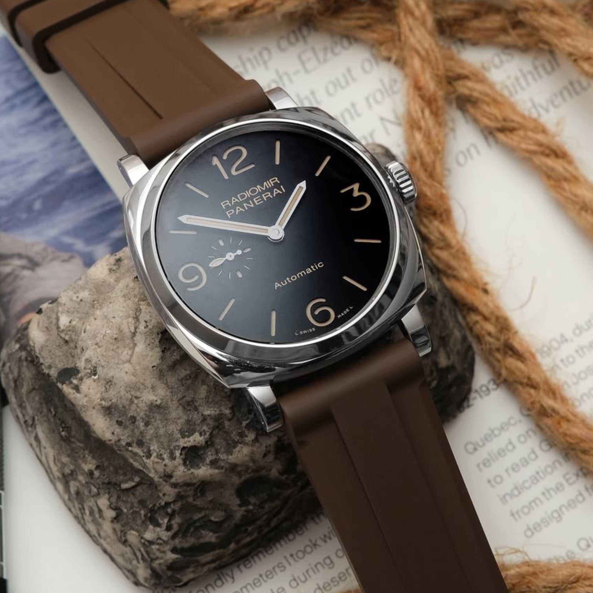 Rubber Strap - For Panerai - Brown - Helvetus