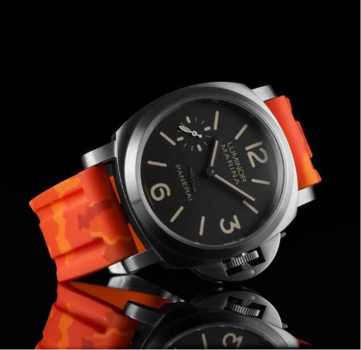Rubber Strap - For Panerai - Fire Orange Camo - Helvetus