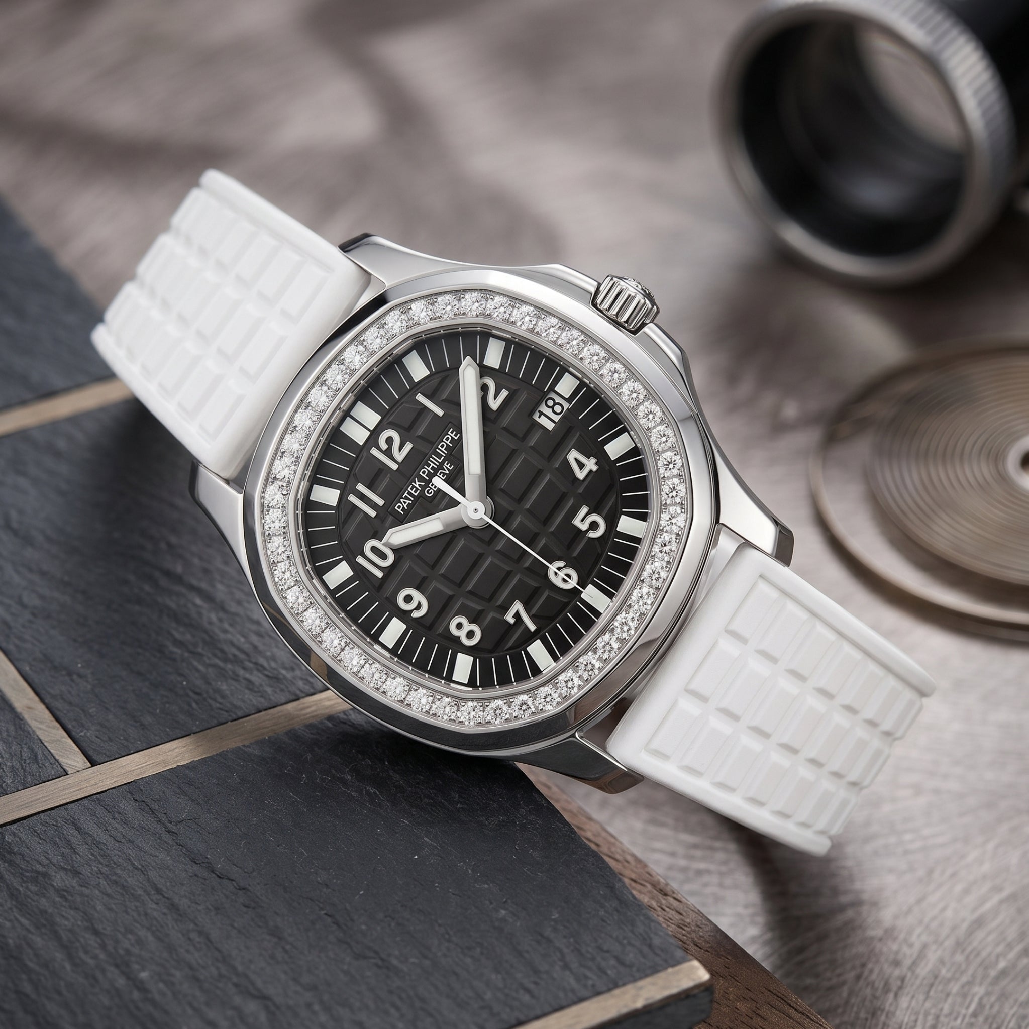 Rubber Strap - For Patek Philippe Aquanaut 5067A-001, 5065, 5066, 5064, 5068R & More - White - Helvetus
